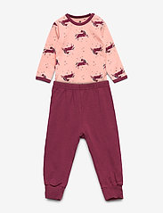 CeLaVi - Baby Pyjamas Set -AOP - pyjamassæt - silver rosa - 0