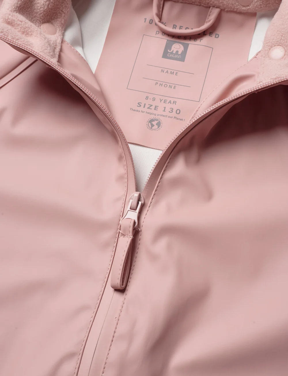 CeLaVi - Basic rainwear set -Recycle PU - regnsæt - misty rose - 4