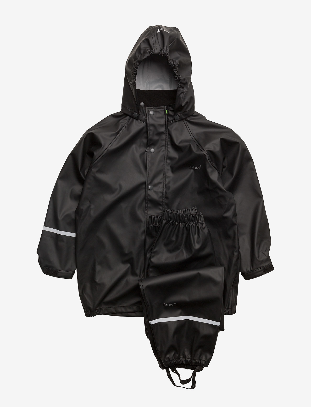 CeLaVi - Basic rainwear set -solid PU - vêtements de pluie doublés - black style 1145 - 0