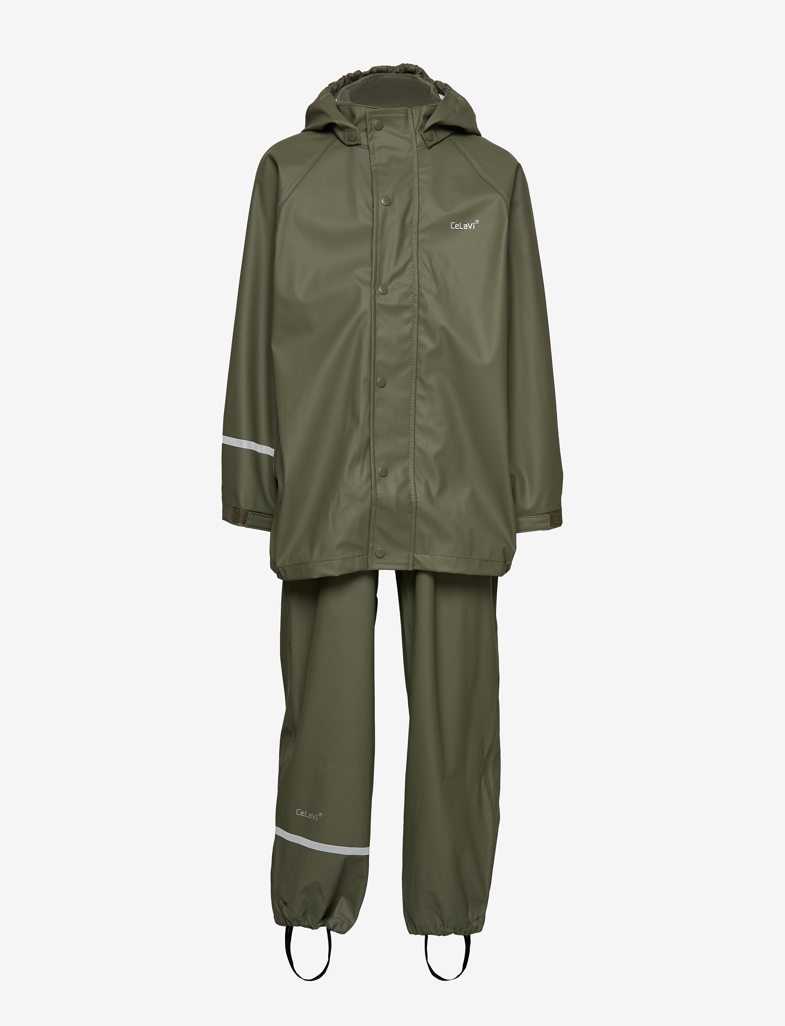 CeLaVi - Basic rainwear set -solid PU - neperšlampamos aprangos - army - 3
