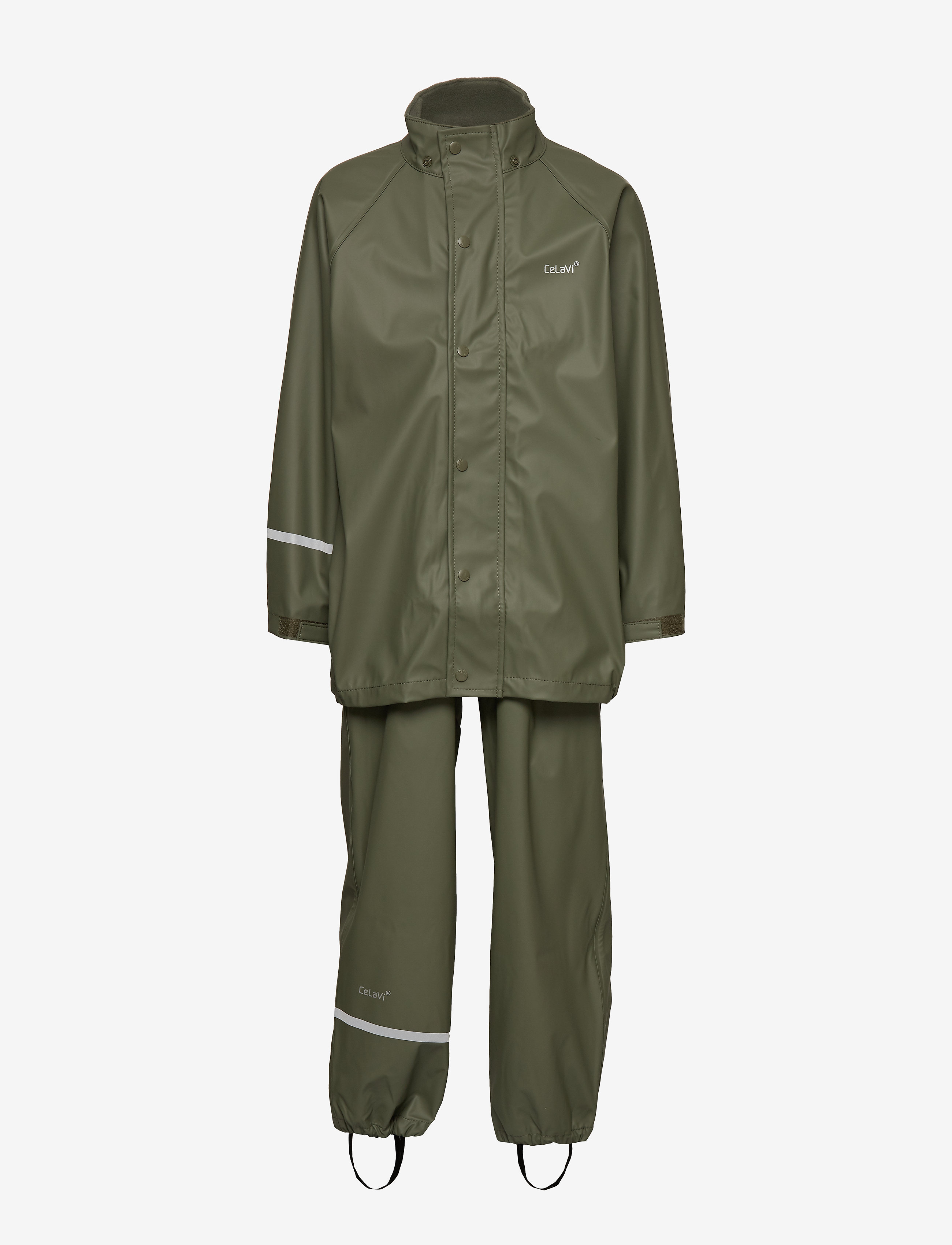 CeLaVi - Basic rainwear set -solid PU - neperšlampamos aprangos - army - 4