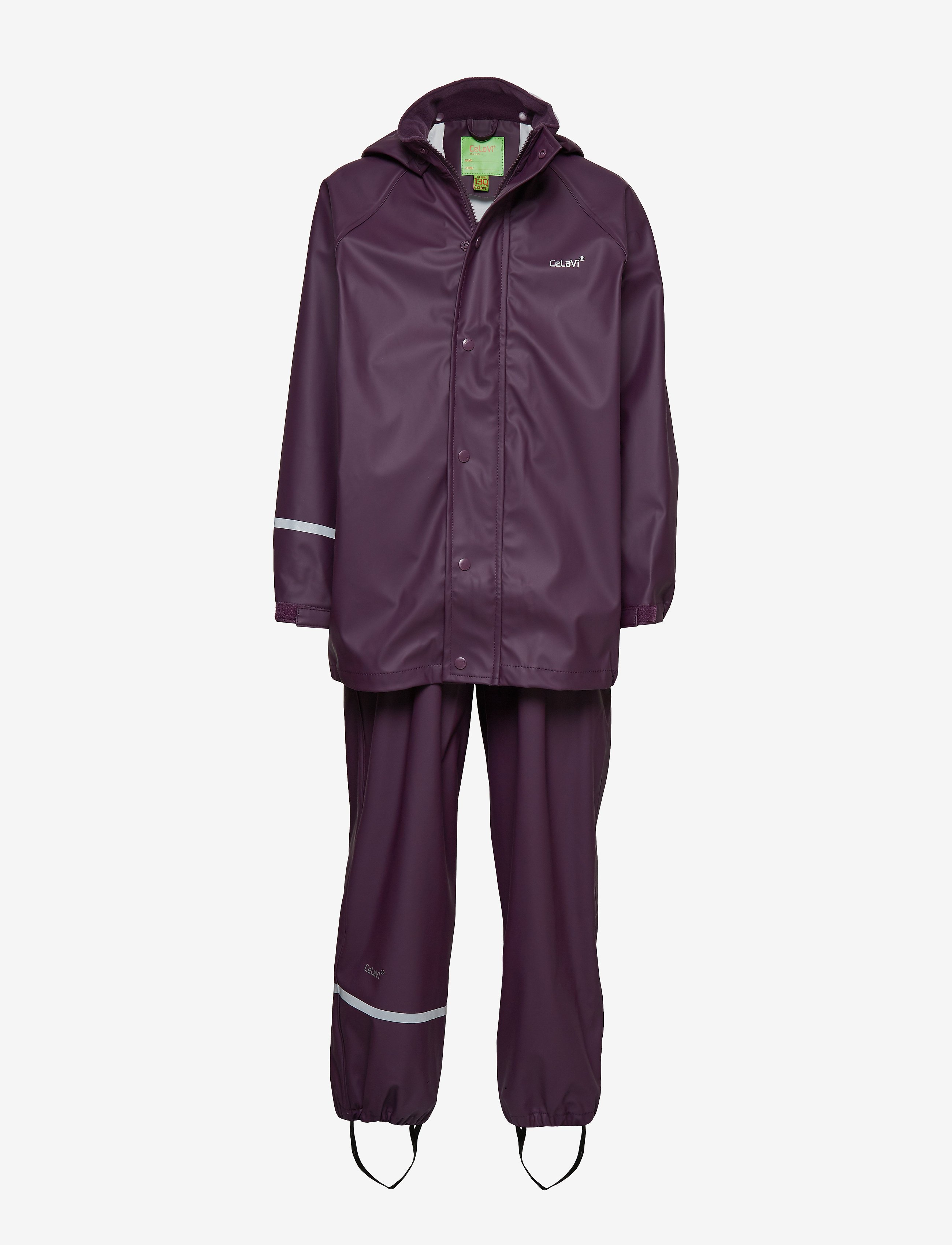 CeLaVi Basic rainwear set -solid PU - Regntøj - BLACKBERRY WINE / purple