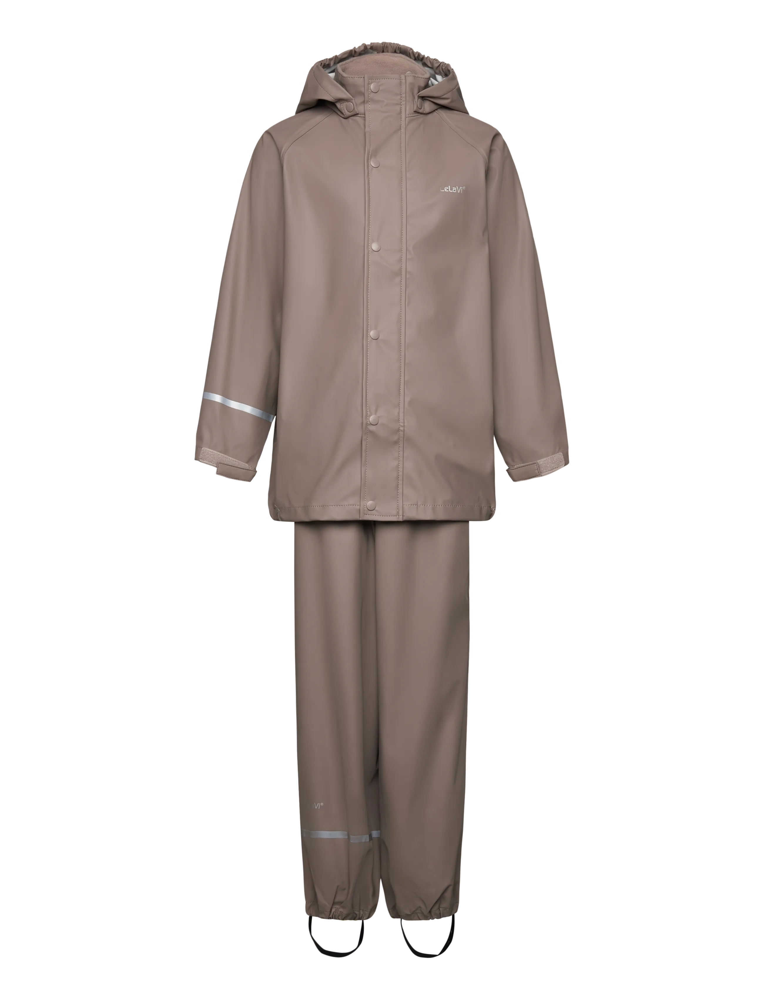 CeLaVi Basic Rainwear Set -Solid Pu, 100, Rainwear, Braun - Sets, Kinder