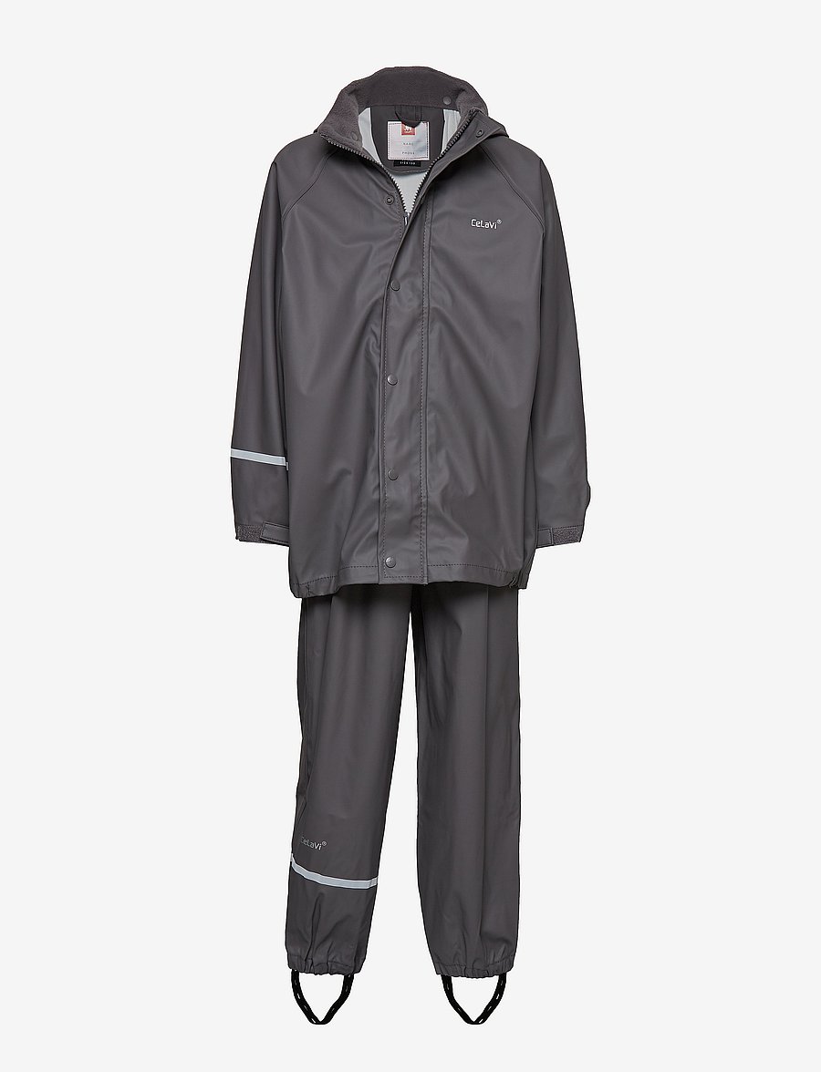 CeLaVi - Basic rainwear set -solid PU - ensembles de pluie - grey - 0