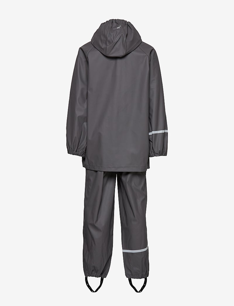 CeLaVi - Basic rainwear set -solid PU - rain sets - grey - 3