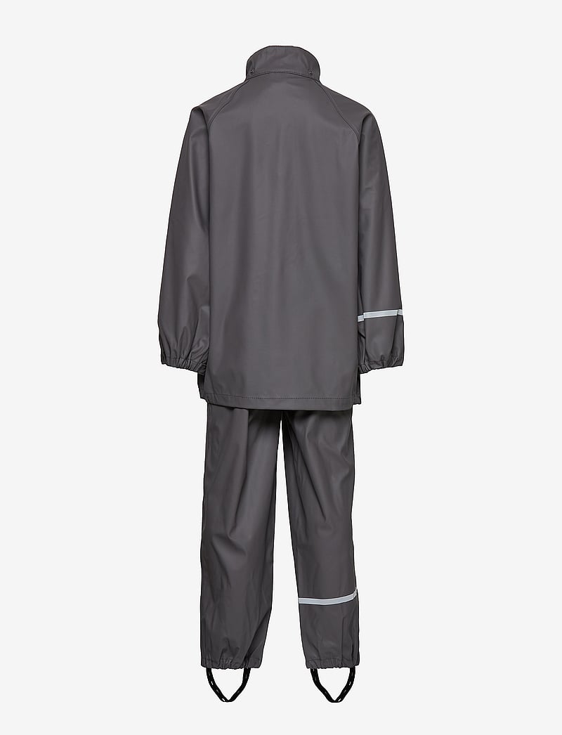 CeLaVi - Basic rainwear set -solid PU - rain sets - grey - 4