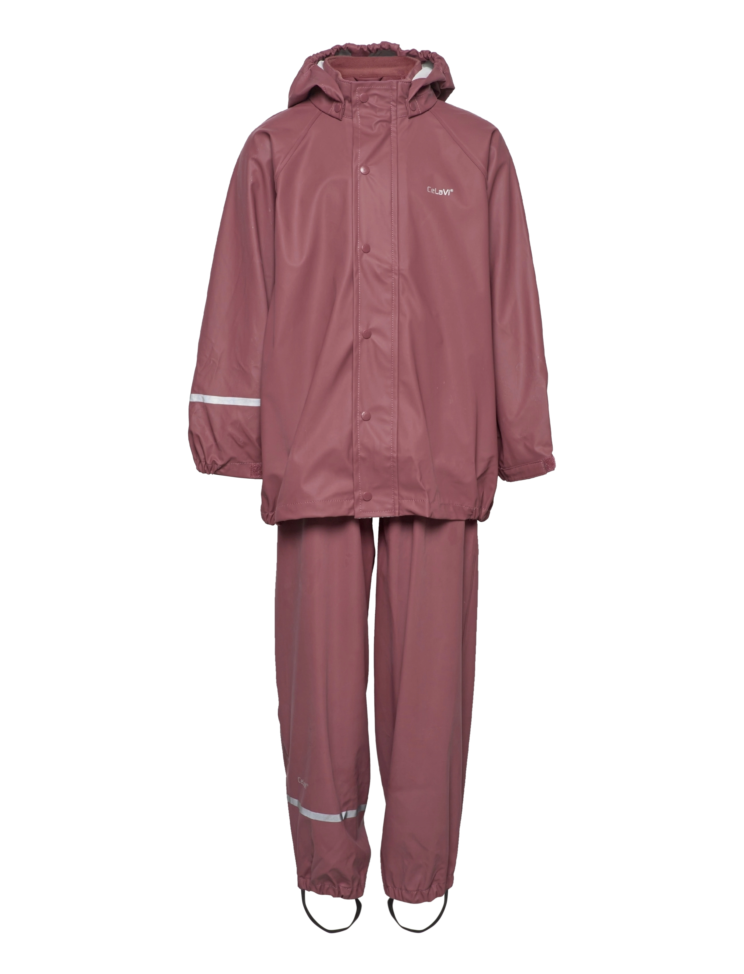 CeLaVi Basic Rainwear Set -Solid Pu, 110, Brown, Regntøj > Regntøjssæt, Børn