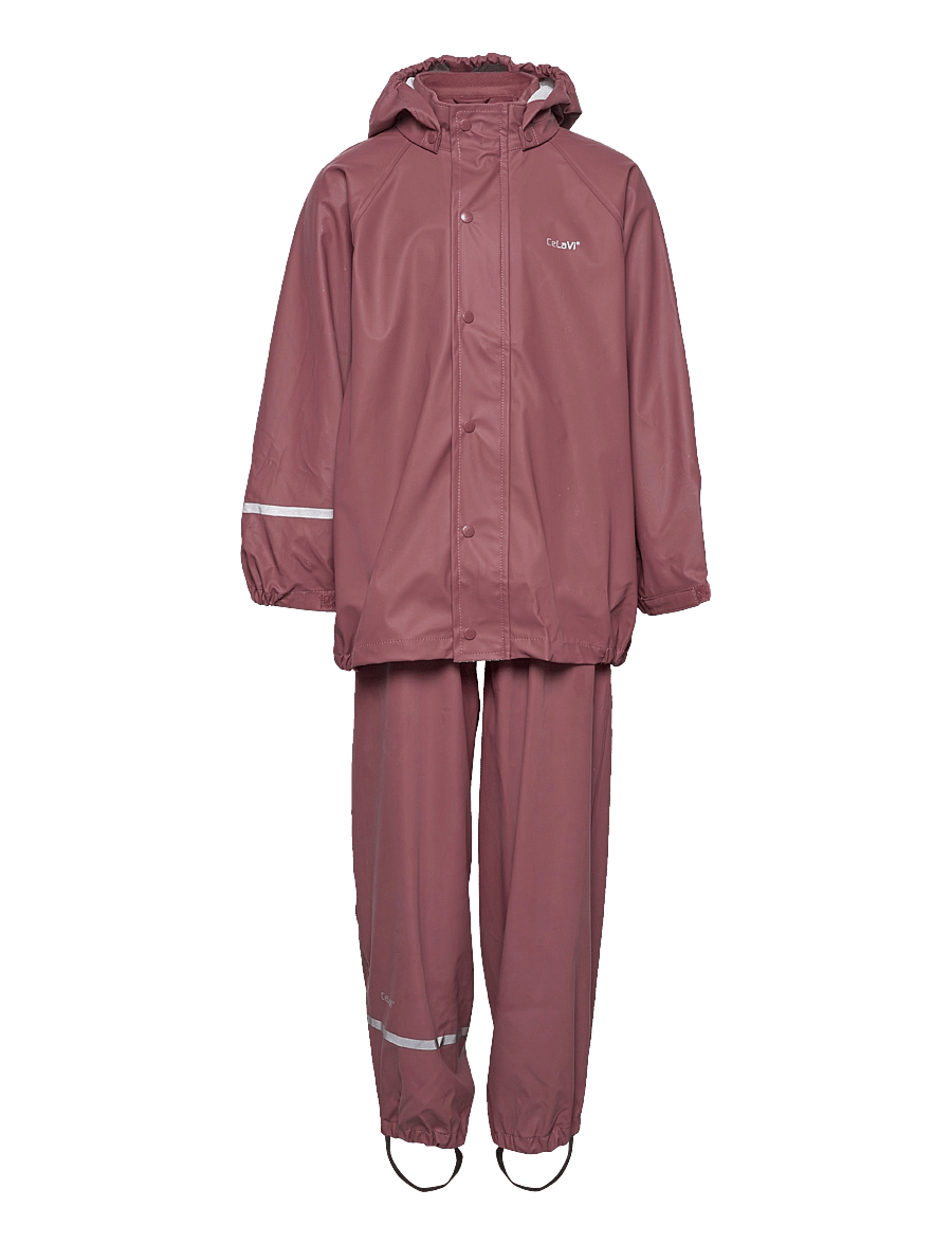 CeLaVi - Basic rainwear set -solid PU - regnställ - rose brown - 0