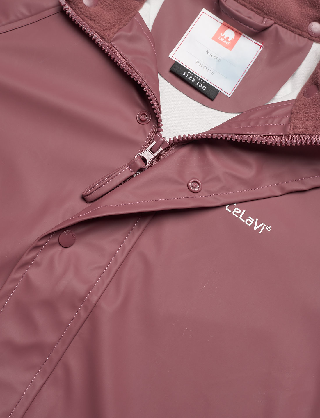 CeLaVi - Basic rainwear set -solid PU - rain sets - rose brown - 4