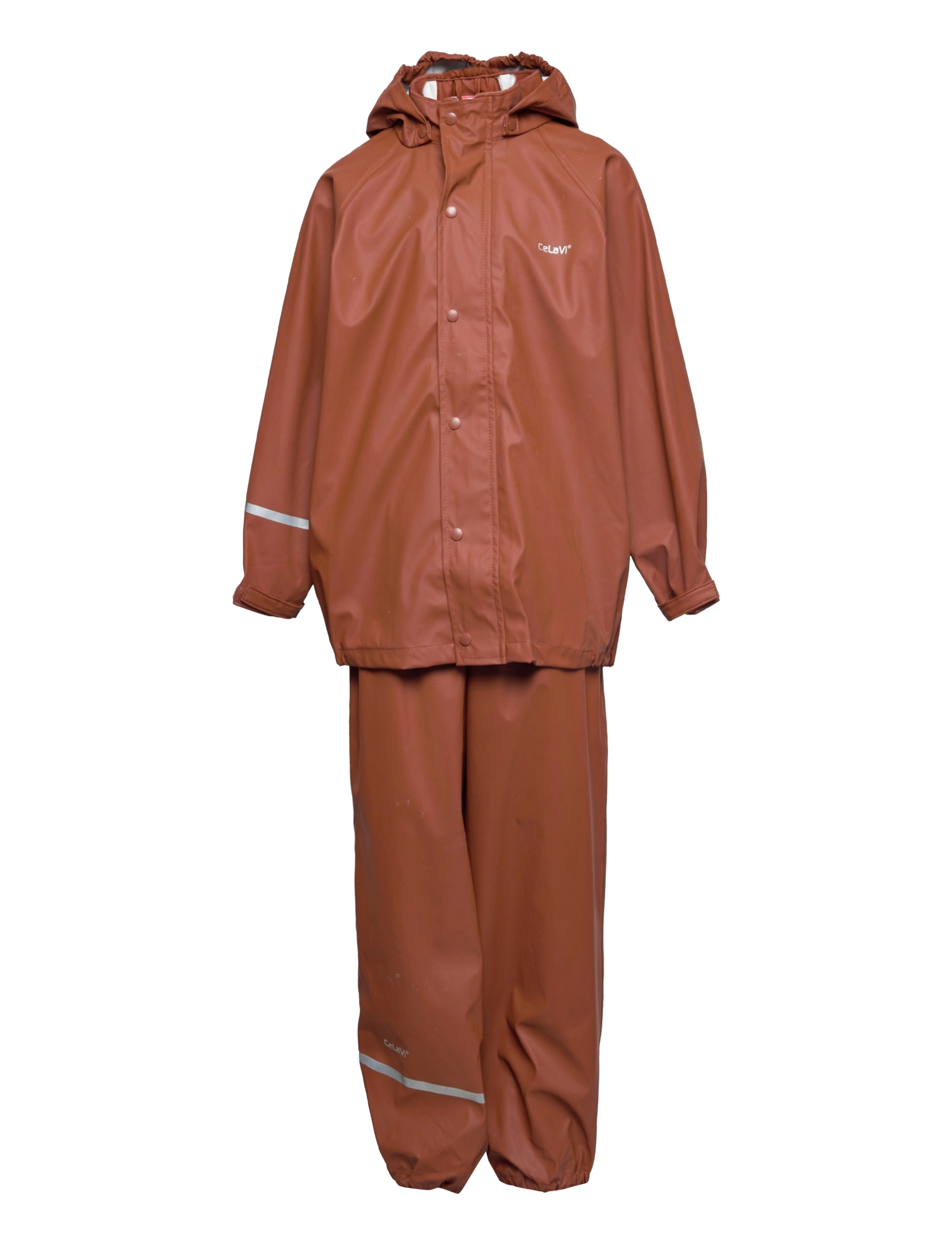 CeLaVi Basic rainwear set -solid PU - Rainwear - TORTOISE SHELL / brown