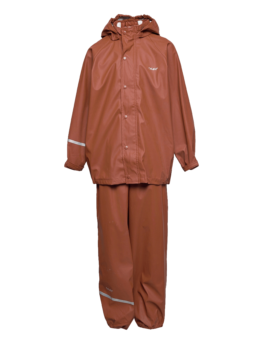 CeLaVi - Basic rainwear set -solid PU - rain sets - tortoise shell - 0