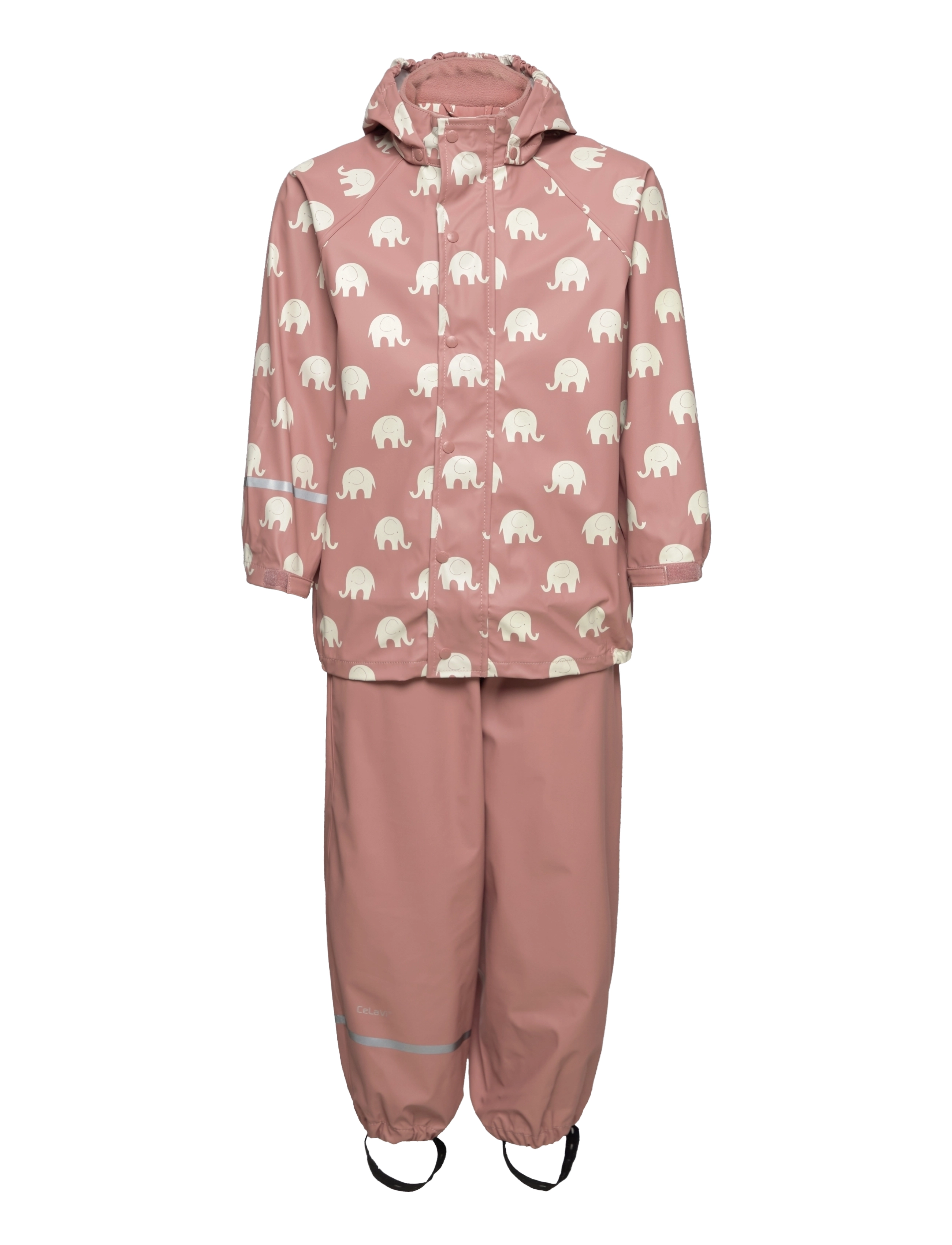 CeLaVi Rainwear Set Elephant Aop Pu, 98-104, Rainwear, Rosa - Sets, Kinder