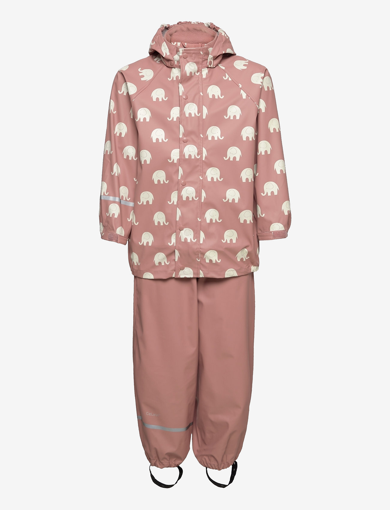 CeLaVi - Rainwear set elephant AOP - PU - regnsæt - burlwood - 0