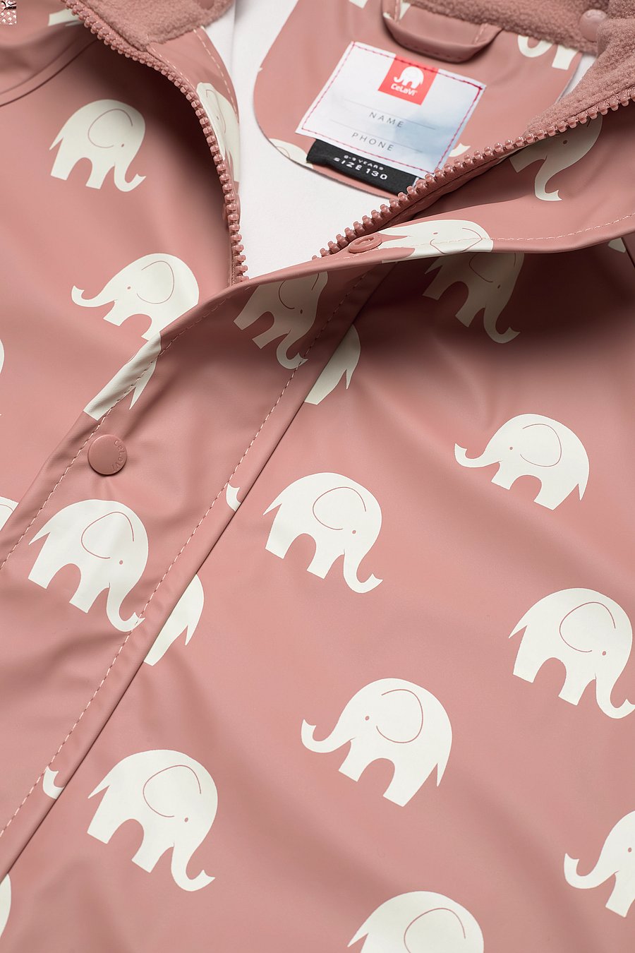 CeLaVi - Rainwear set elephant AOP - PU - komplekti - burlwood - 4