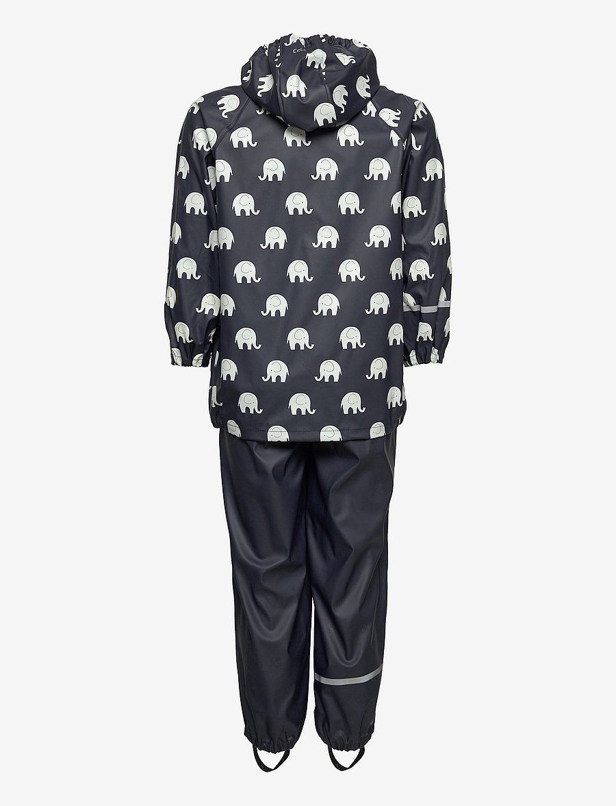 CeLaVi - Rainwear set elephant AOP - PU - komplekti - dark navy - 1