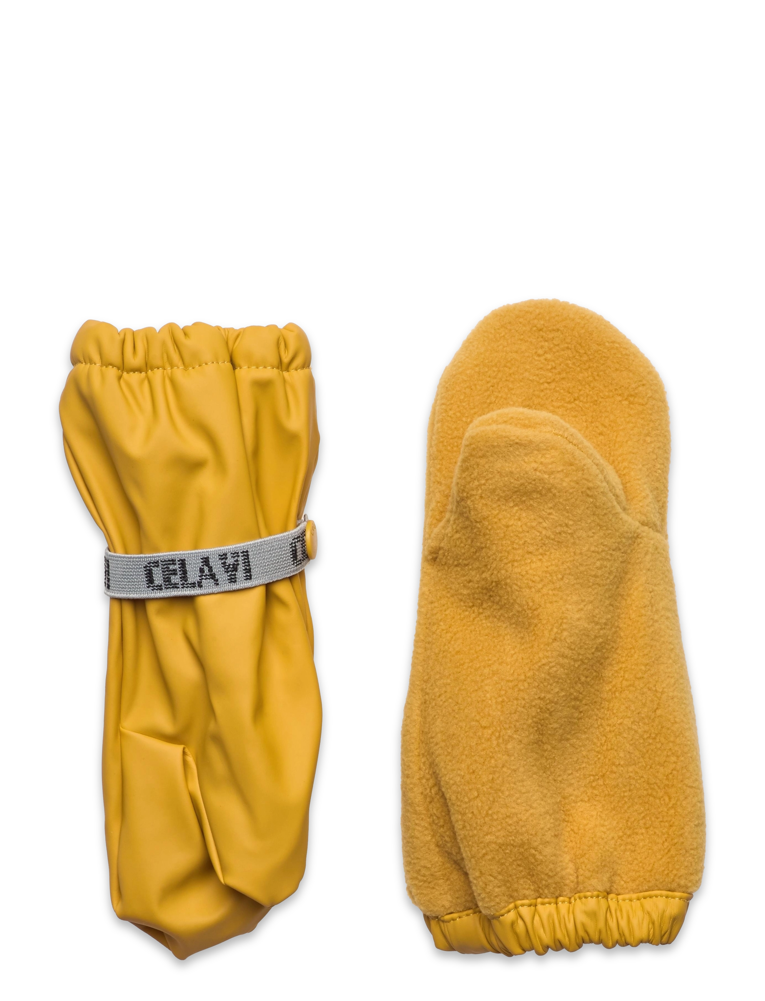 CeLaVi - Padded PU-mittens - regnhandsker - mineral yellow - 1