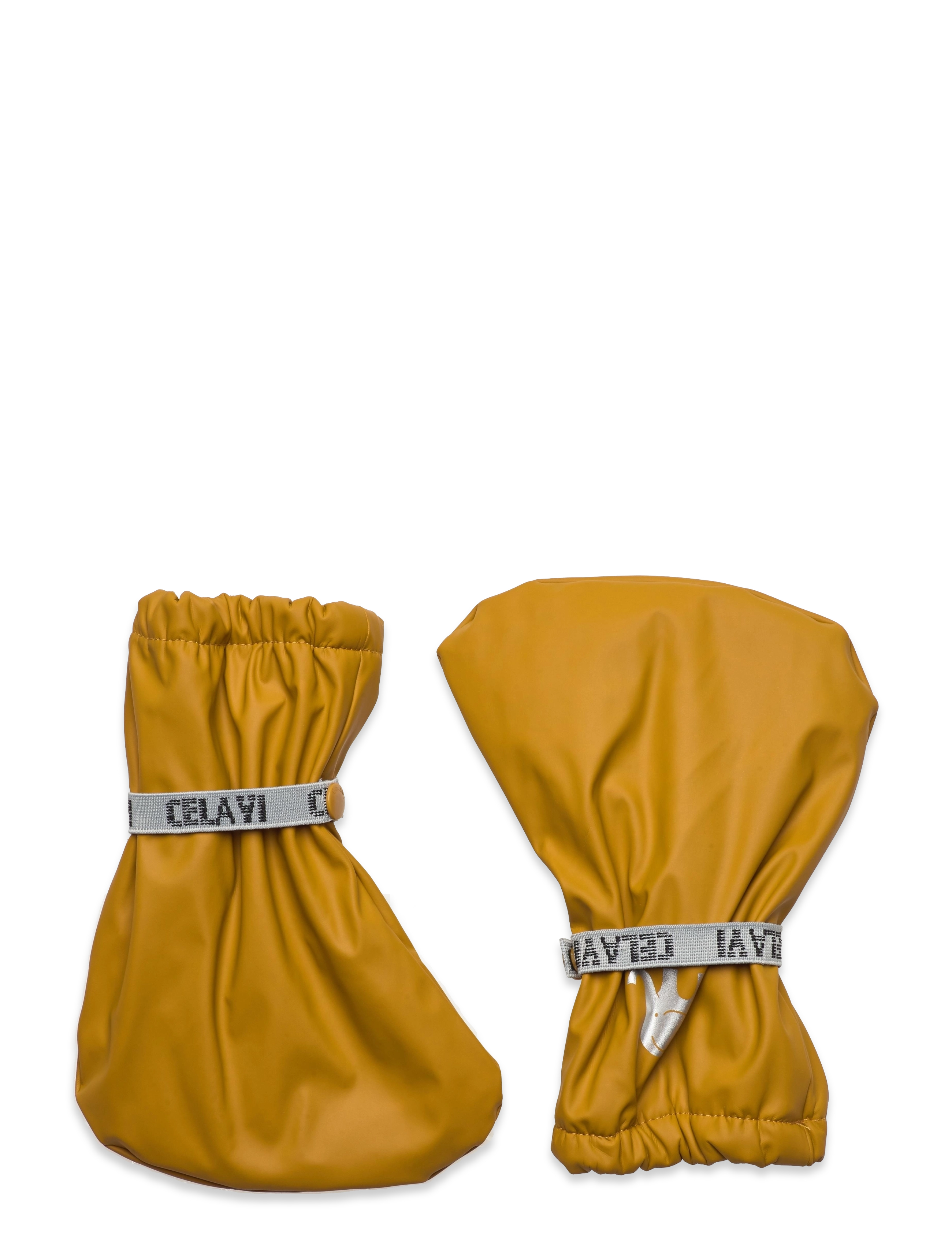 CeLaVi Padded PU-footies - Jalanõud - BUCKTHORN BROWN / yellow