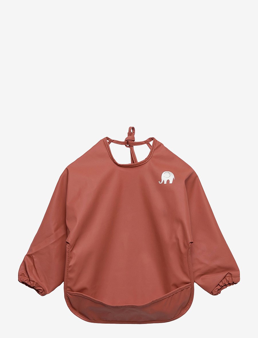 CeLaVi - Basic PU-apron LS - långärmad haklappar - redwood - 0