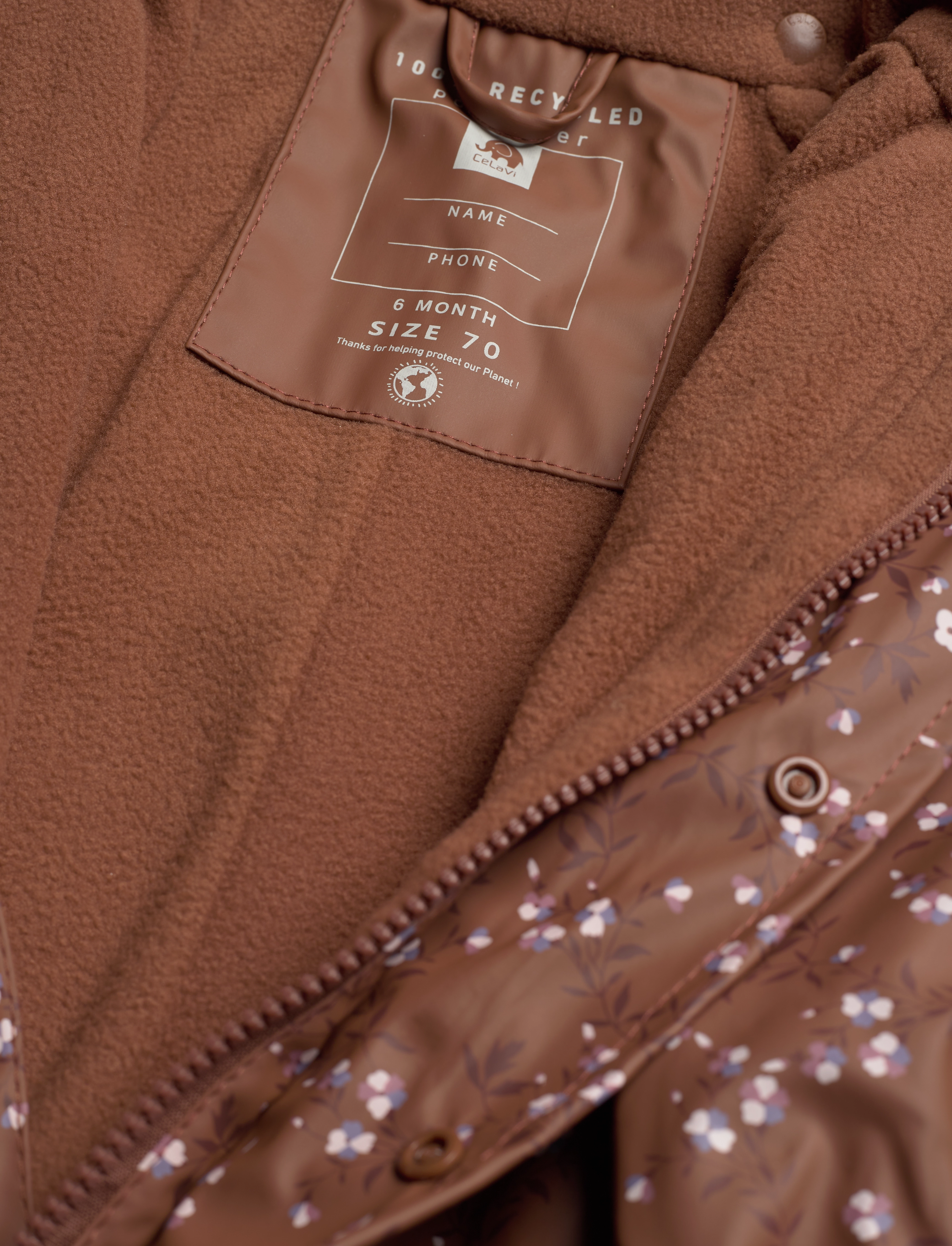 CeLaVi - Rainwear Suit -AOP, w.fleece - aztec - 4