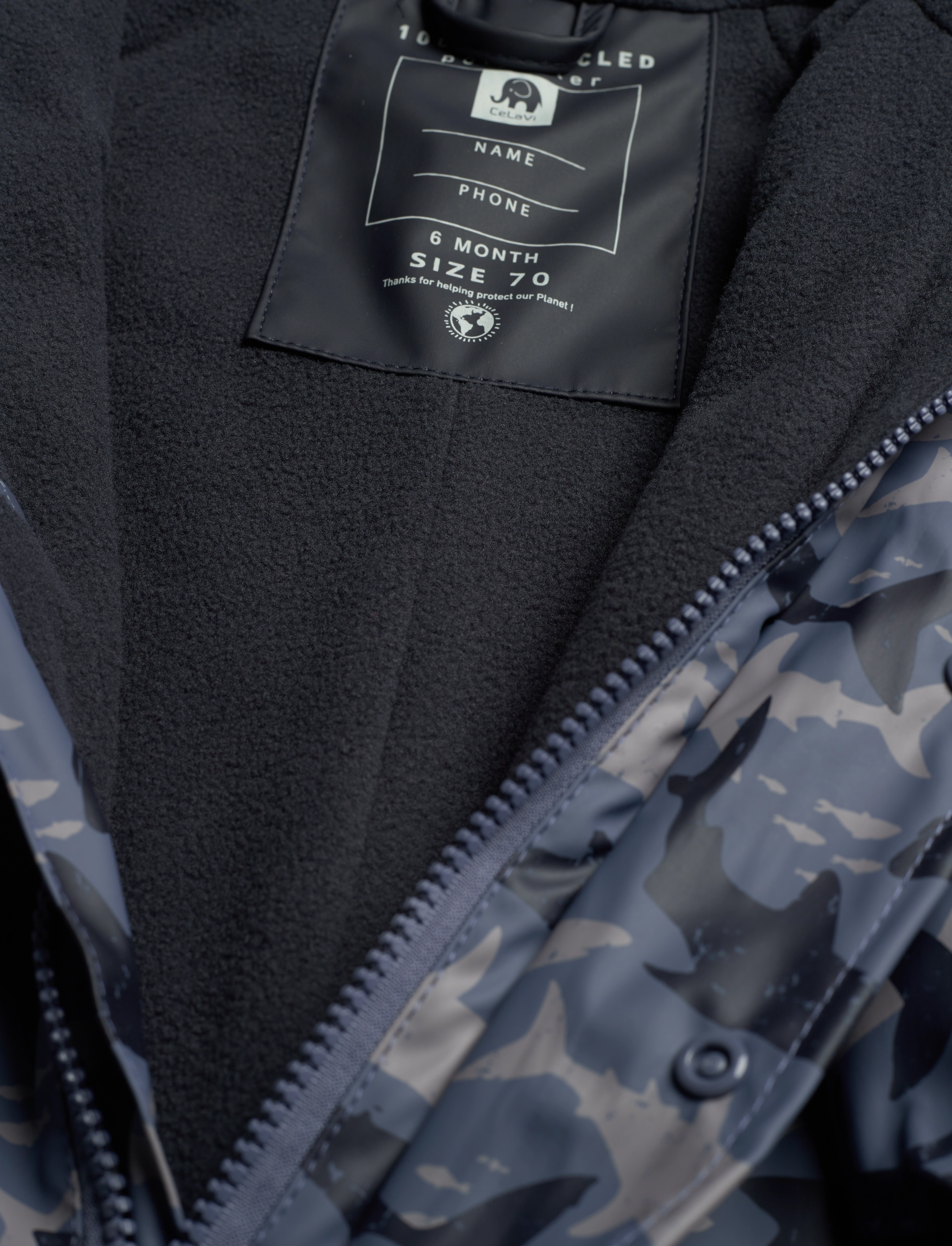 CeLaVi - Rainwear Suit -AOP, w.fleece - china blue - 4
