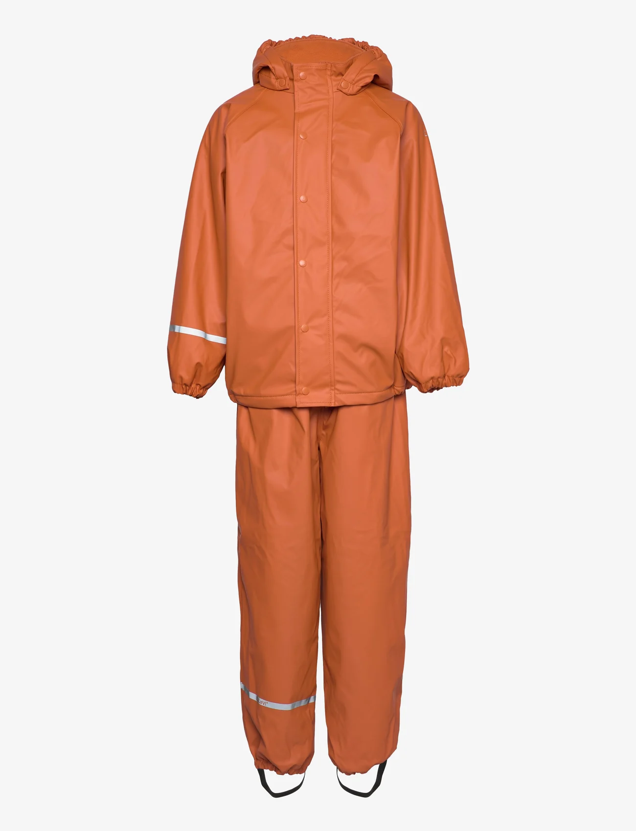 CeLaVi - Rainwear Set -Solid, w.fleece - vinteroveraller - amber brown - 0