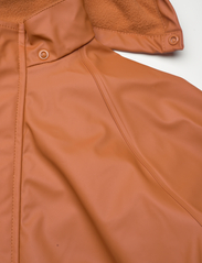 CeLaVi - Rainwear Set -Solid, w.fleece - børn - amber brown - 5