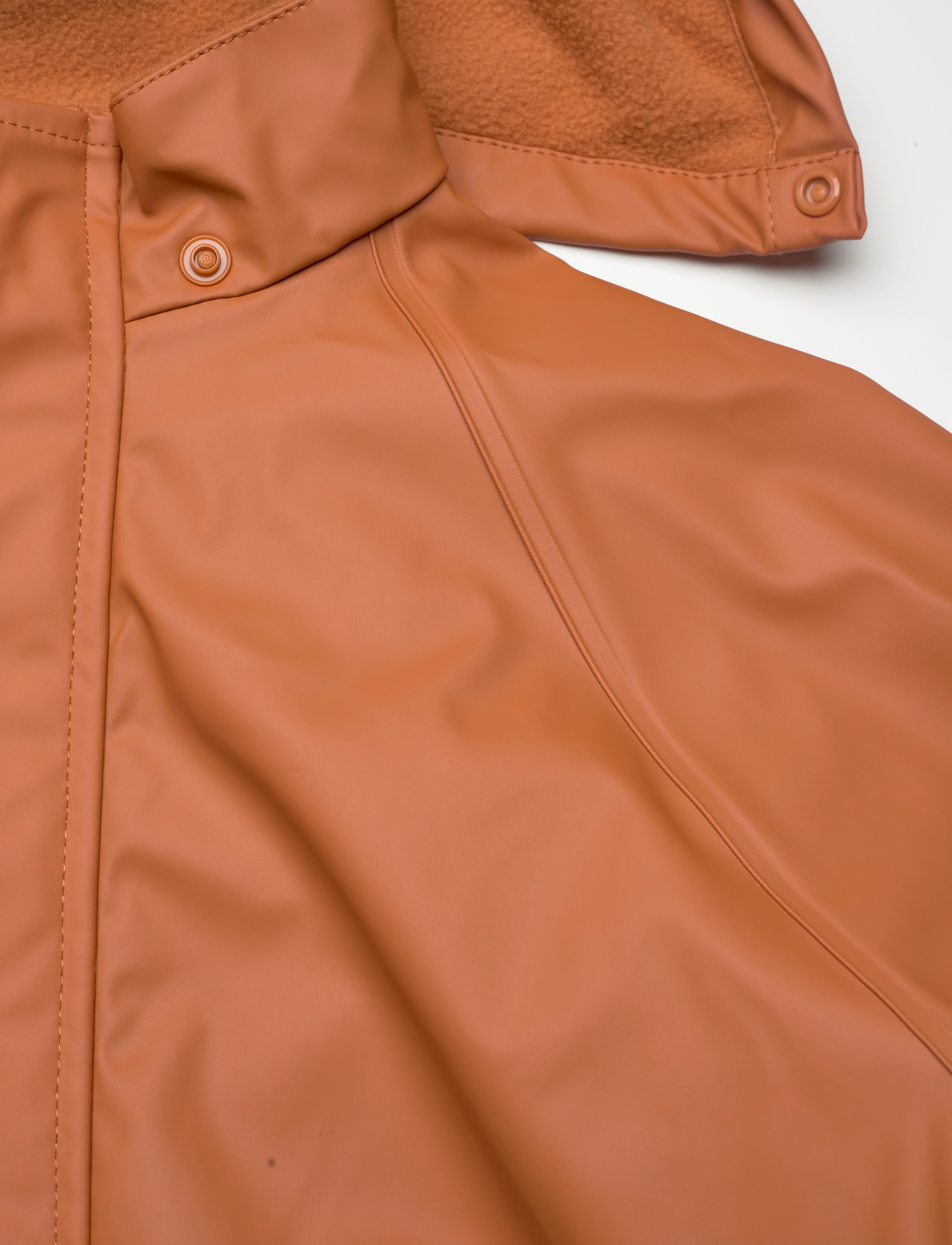 CeLaVi - Rainwear Set -Solid, w.fleece - amber brown - 5