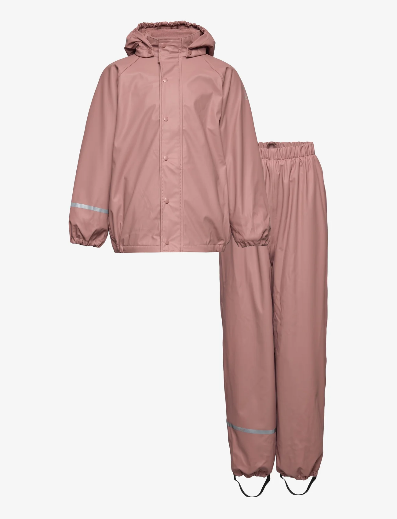CeLaVi - Rainwear Set -Solid, w.fleece - snowsuit - burlwood - 0