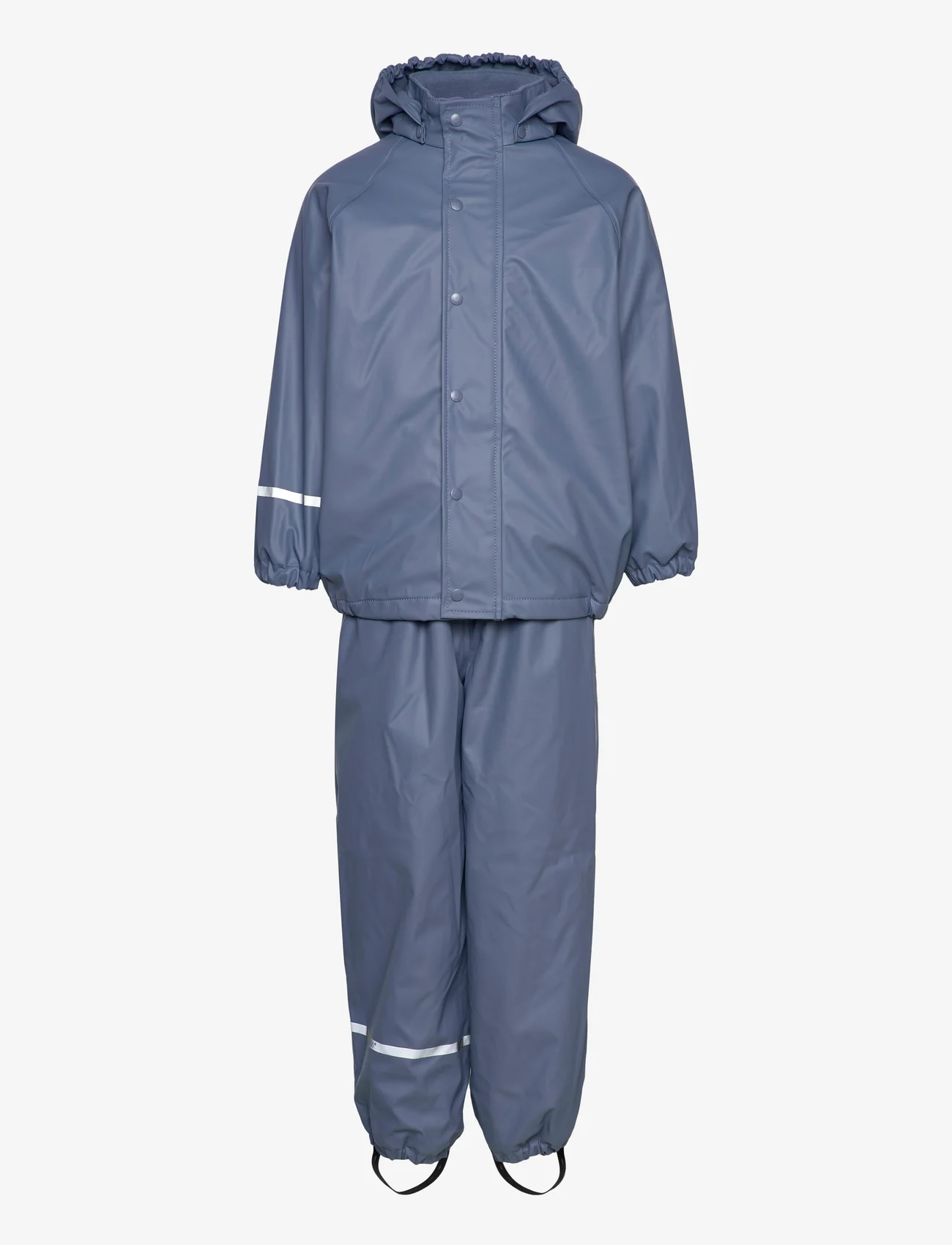 CeLaVi - Rainwear Set -Solid, w.fleece - børn - china blue - 0