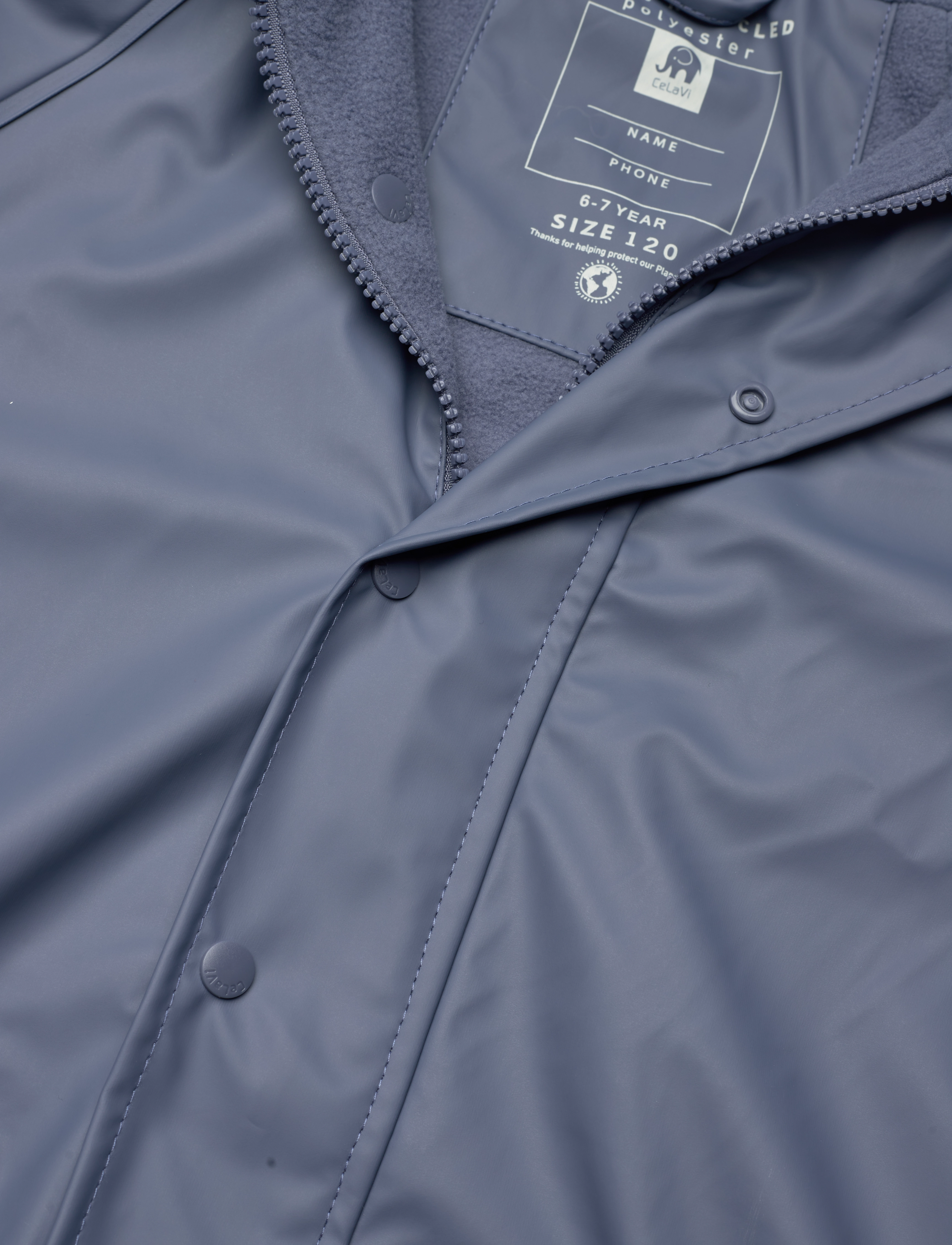 CeLaVi - Rainwear Set -Solid, w.fleece - china blue - 4