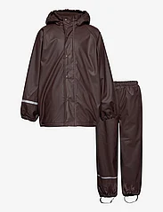 CeLaVi - Rainwear Set -Solid, w.fleece - børn - java - 0