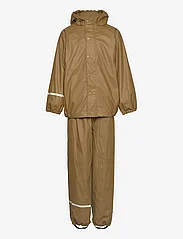 CeLaVi - Rainwear Set -Solid, w.fleece - børn - nutria - 0