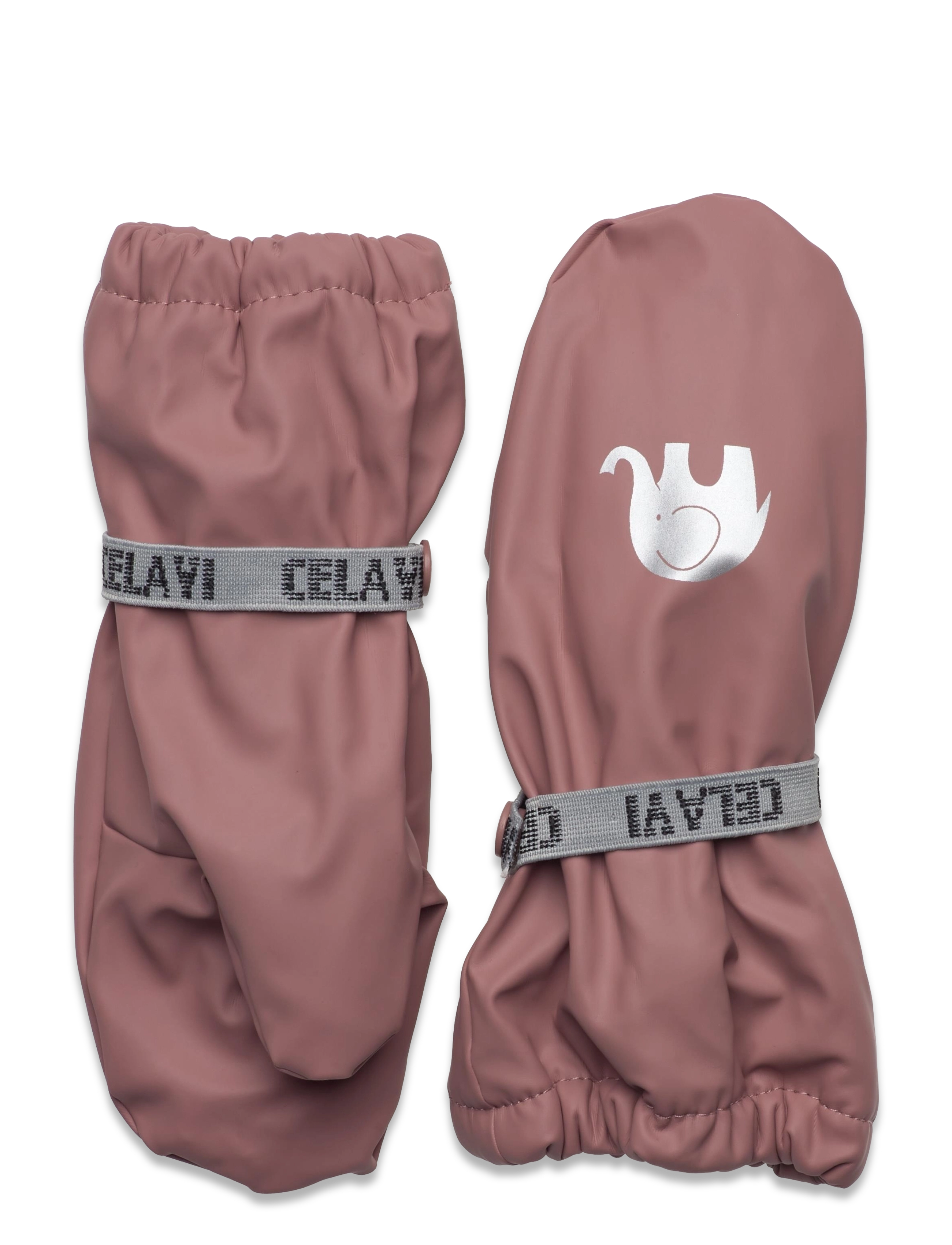 Padded PU-mittens w.fleece - BURLWOOD