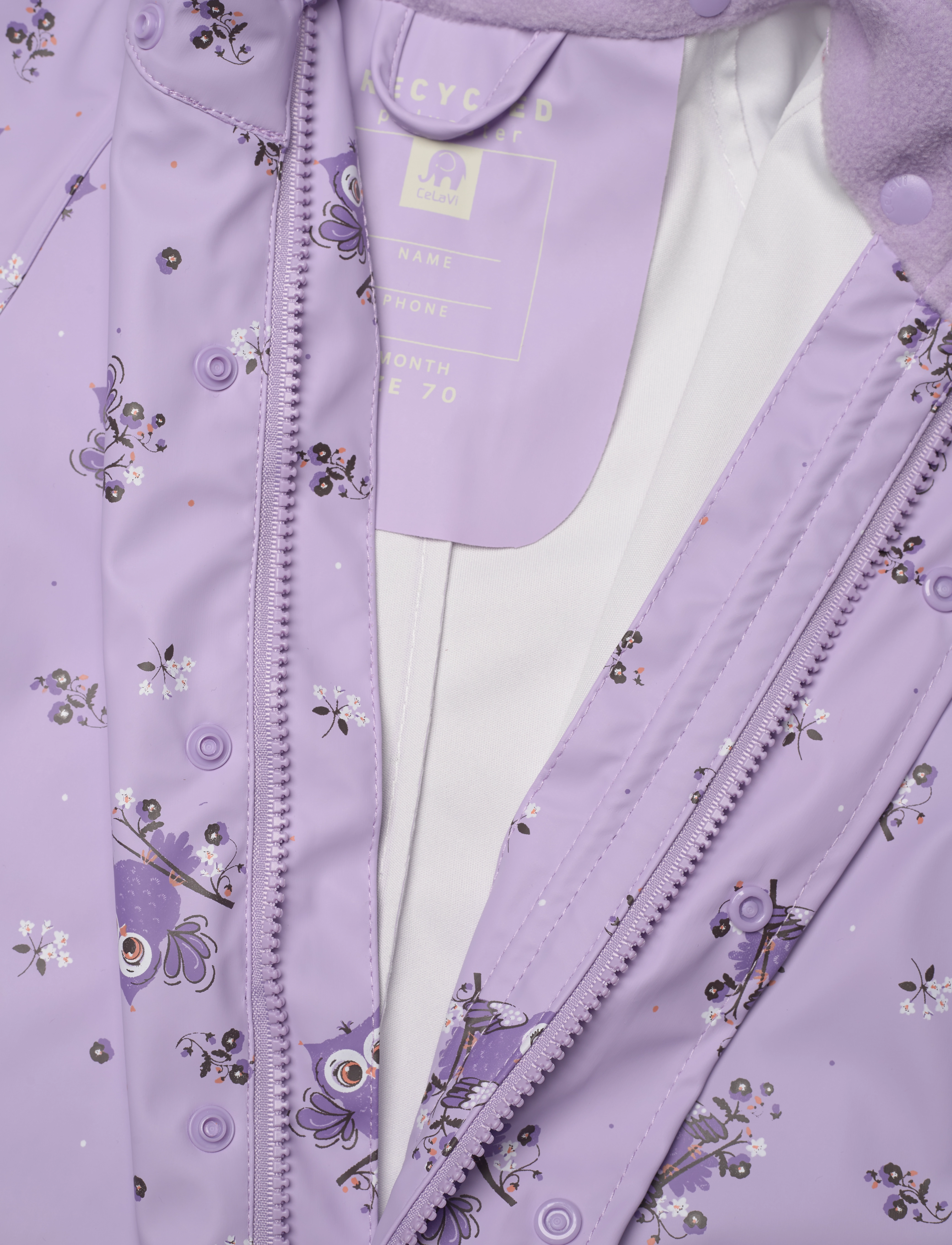 CeLaVi - Rainwear Suit - AOP - purple rose - 2