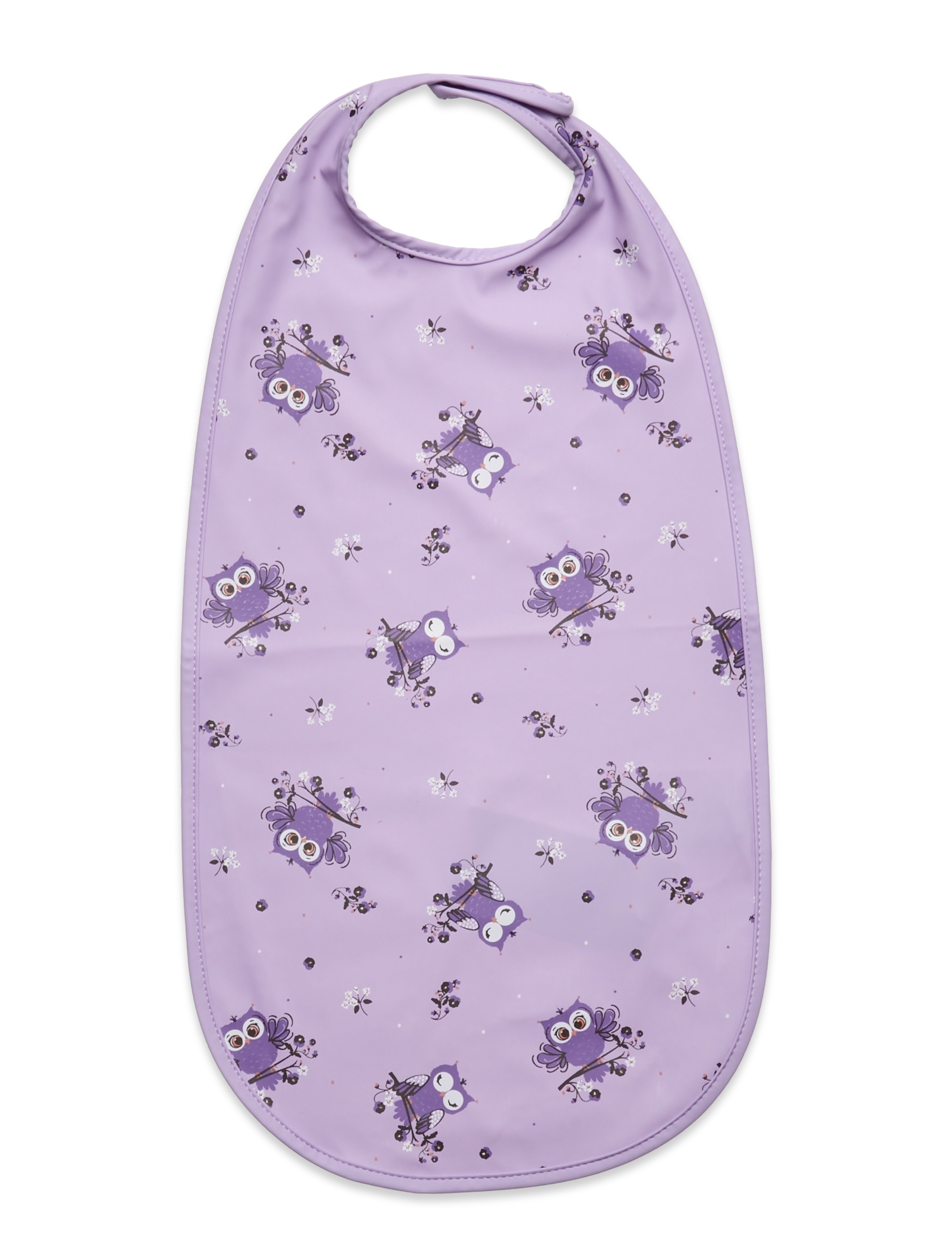 Long PU Bib - AOP - PURPLE ROSE