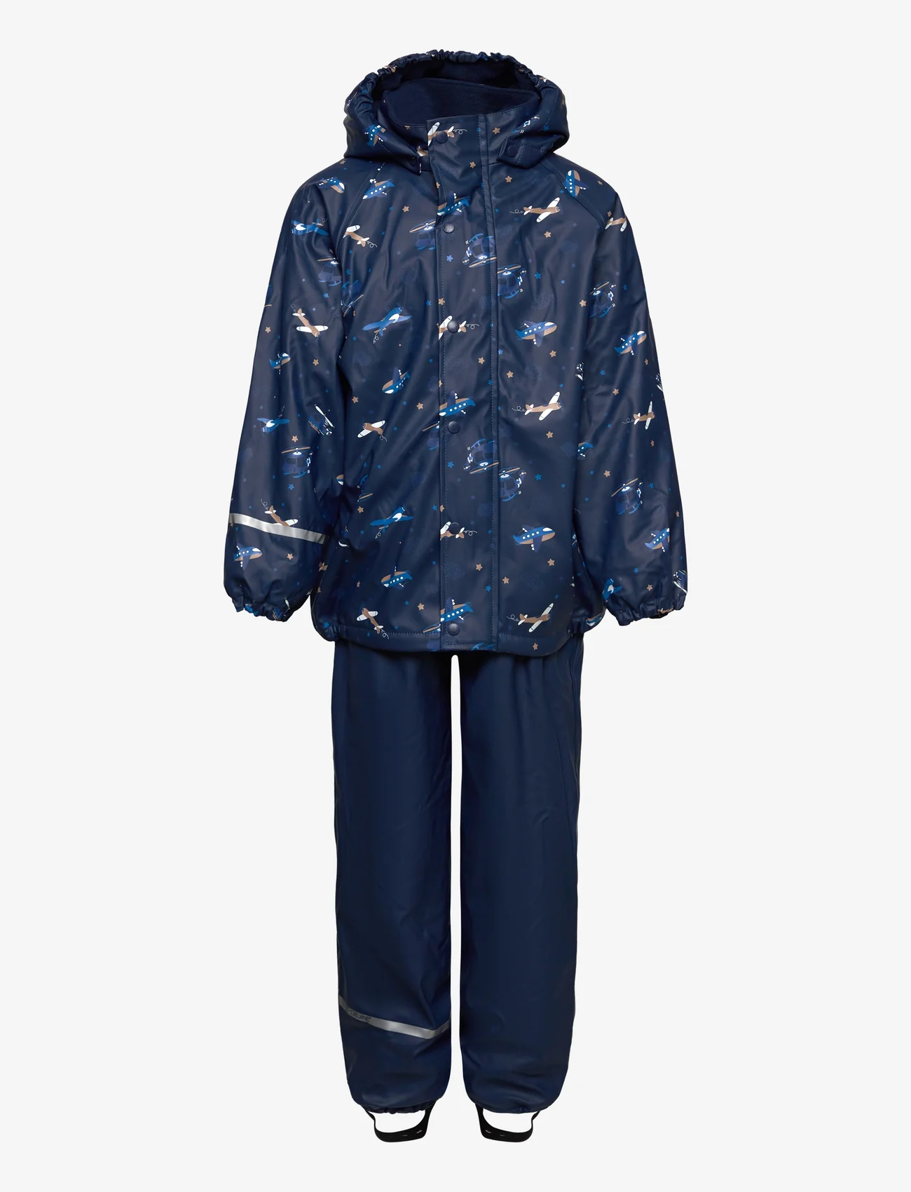CeLaVi - Rainwear Set -AOP, w.fleece - regnsett - pageant blue - 0