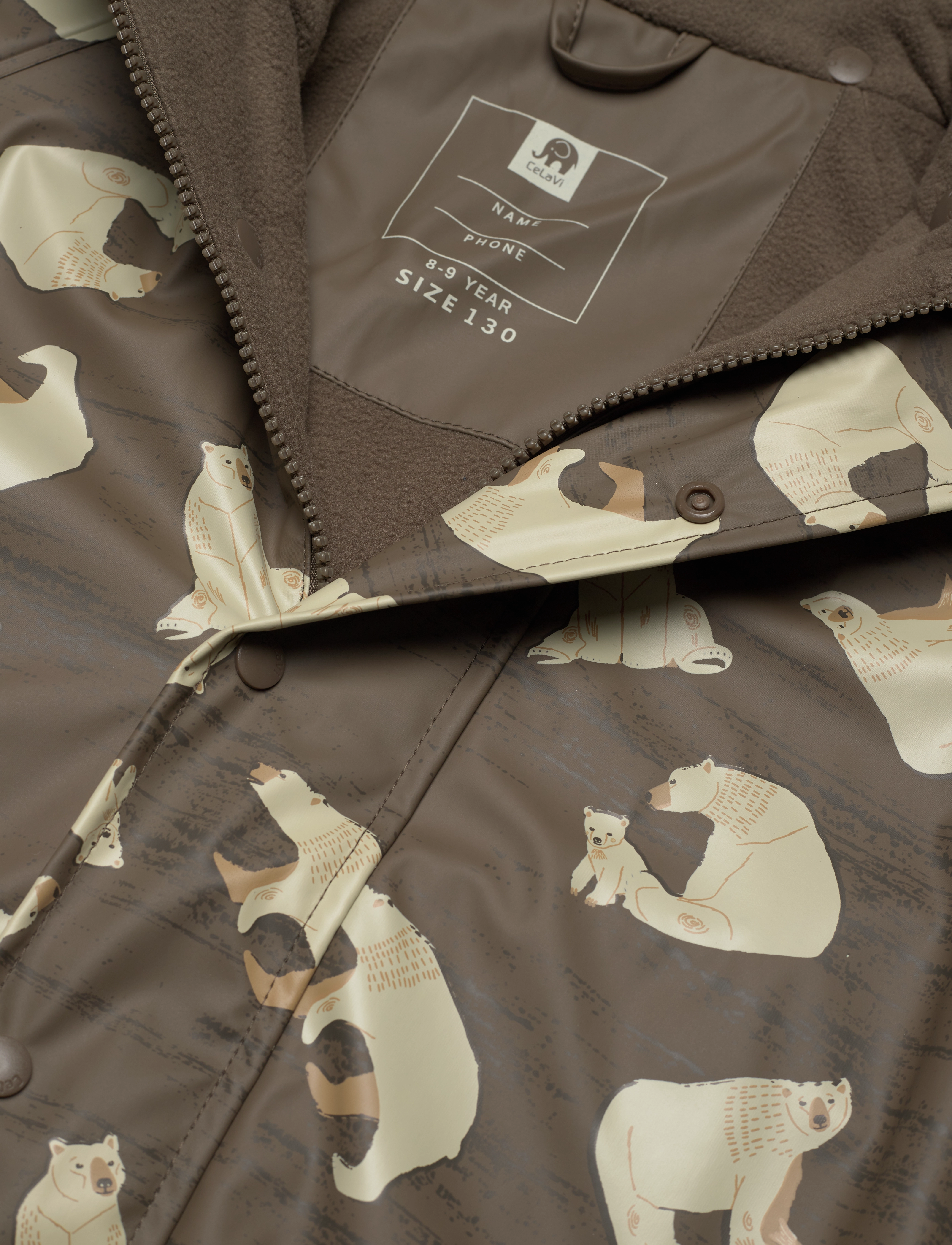 CeLaVi - Rainwear Set -AOP, w.fleece - sea turtle - 4