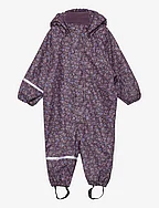 Rainwear Suit -AOP, w.fleece - PLUM PERFECT