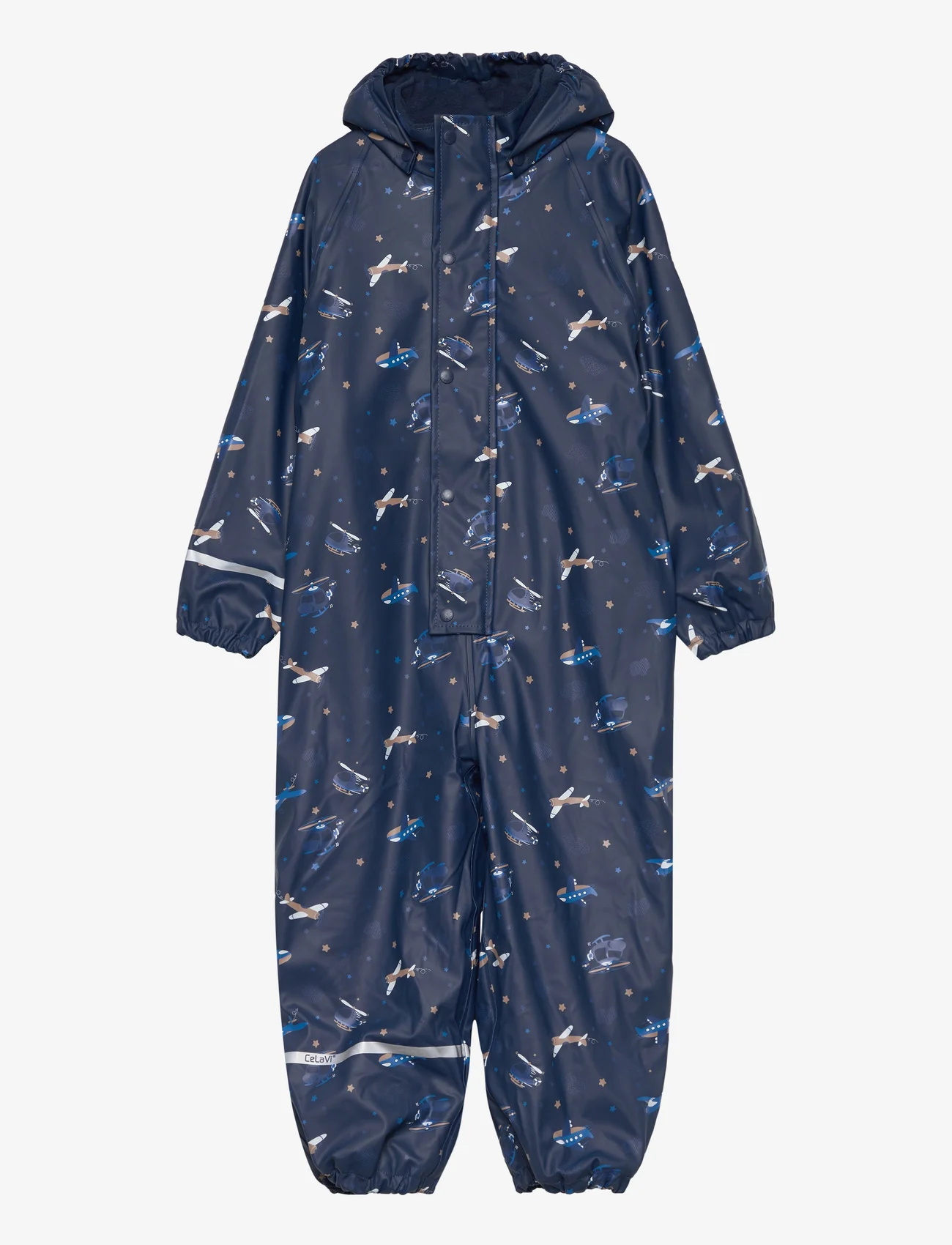CeLaVi - Rainwear Suit -AOP, w.fleece - regndress - pageant blue - 0