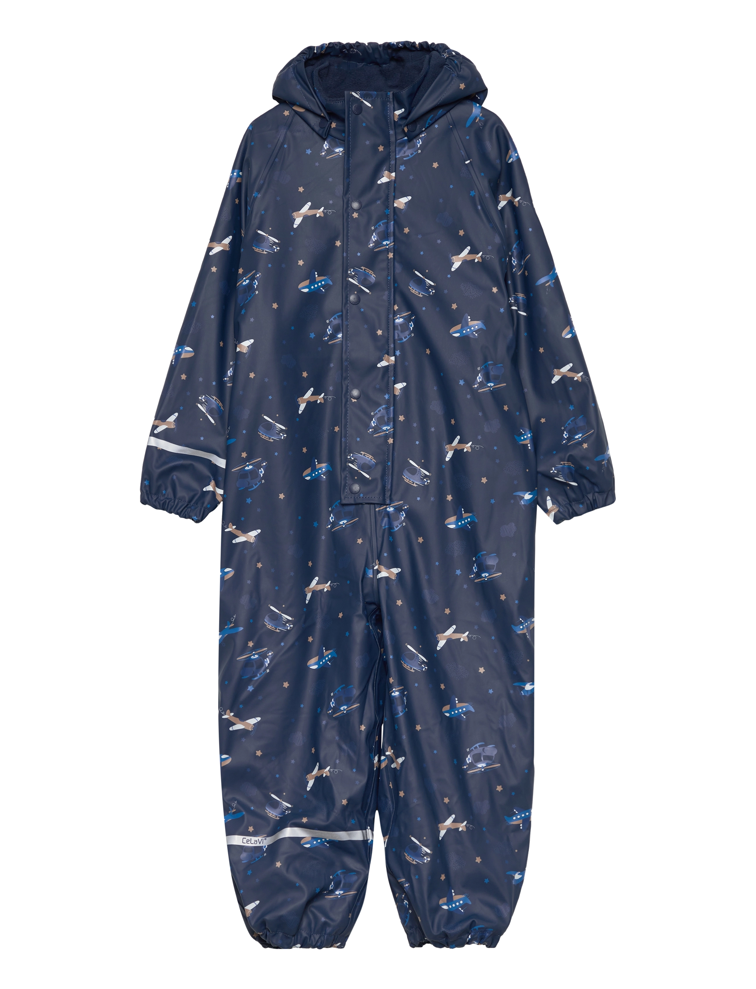 CeLaVi Rainwear Suit -AOP, w.fleece - Outerwear - PAGEANT BLUE / blue