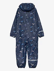 CeLaVi - Rainwear Suit -AOP, w.fleece - regndragter - pageant blue - 1