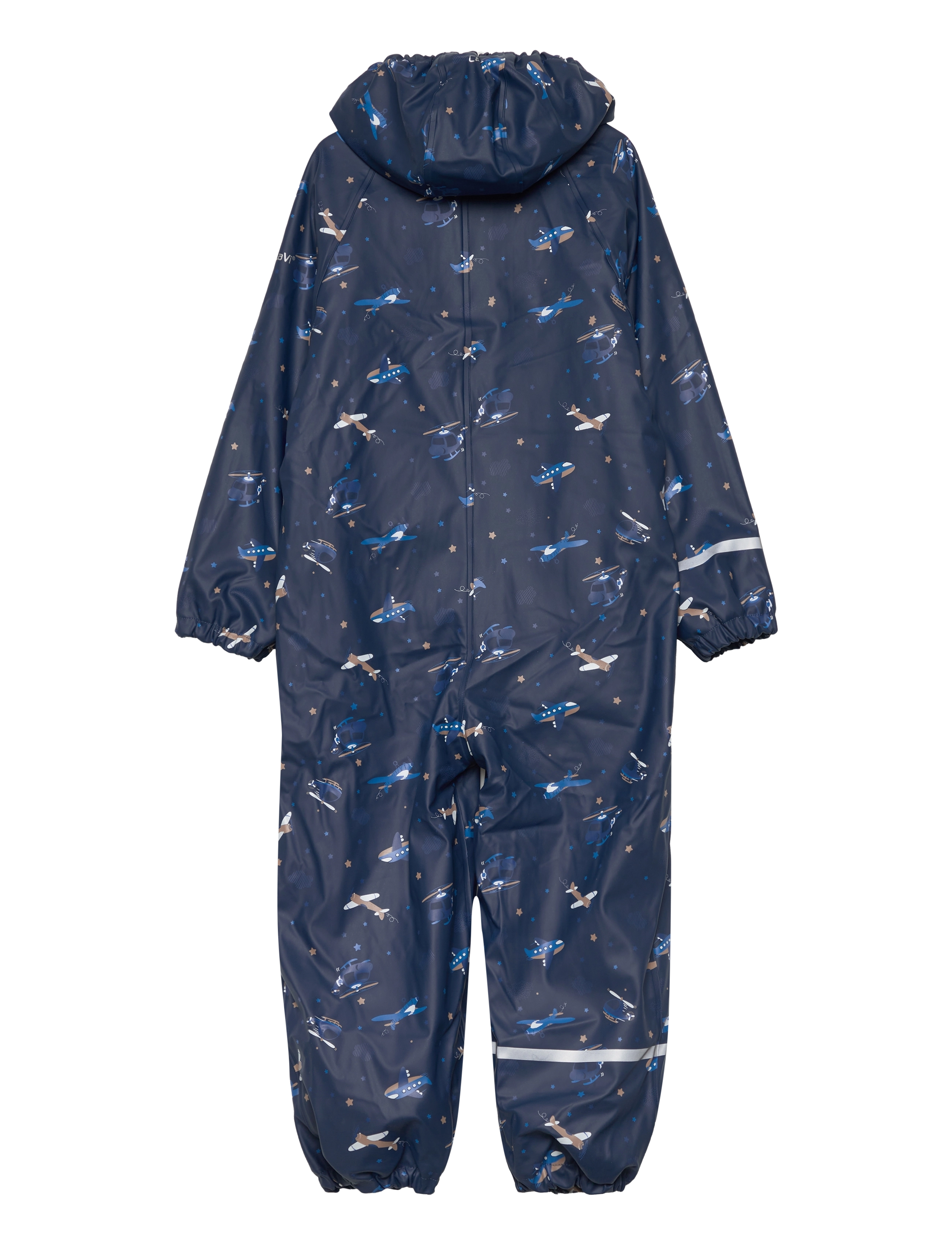 CeLaVi - Rainwear Suit -AOP, w.fleece - regndragter - pageant blue - 1