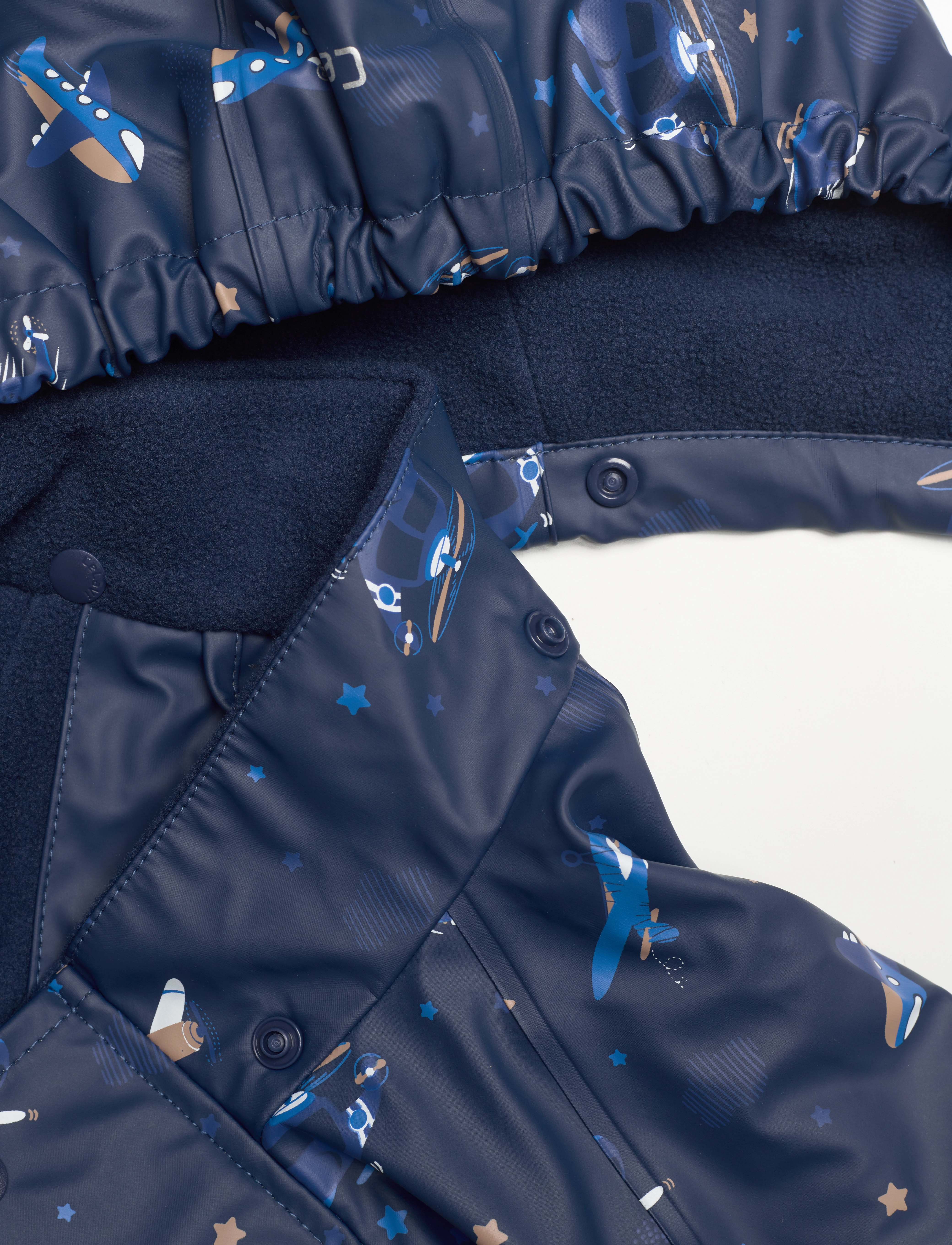 CeLaVi - Rainwear Suit -AOP, w.fleece - regndragter - pageant blue - 3
