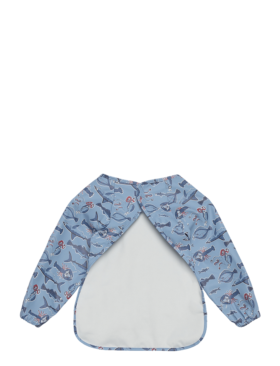 CeLaVi - PU Apron w.sleeves - AOP - federal blue - 1