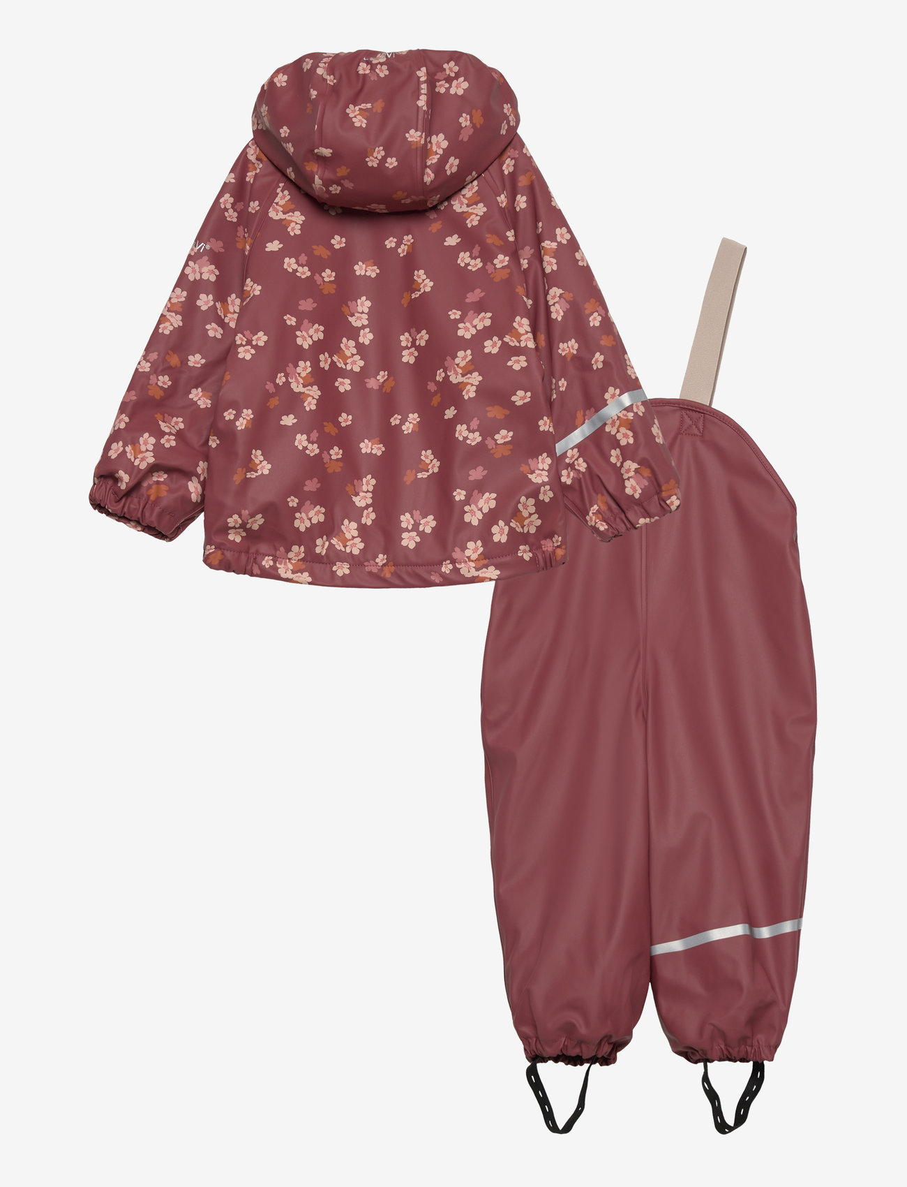 CeLaVi - Rainwear Set - AOP, w. fleece - apple butter - 1