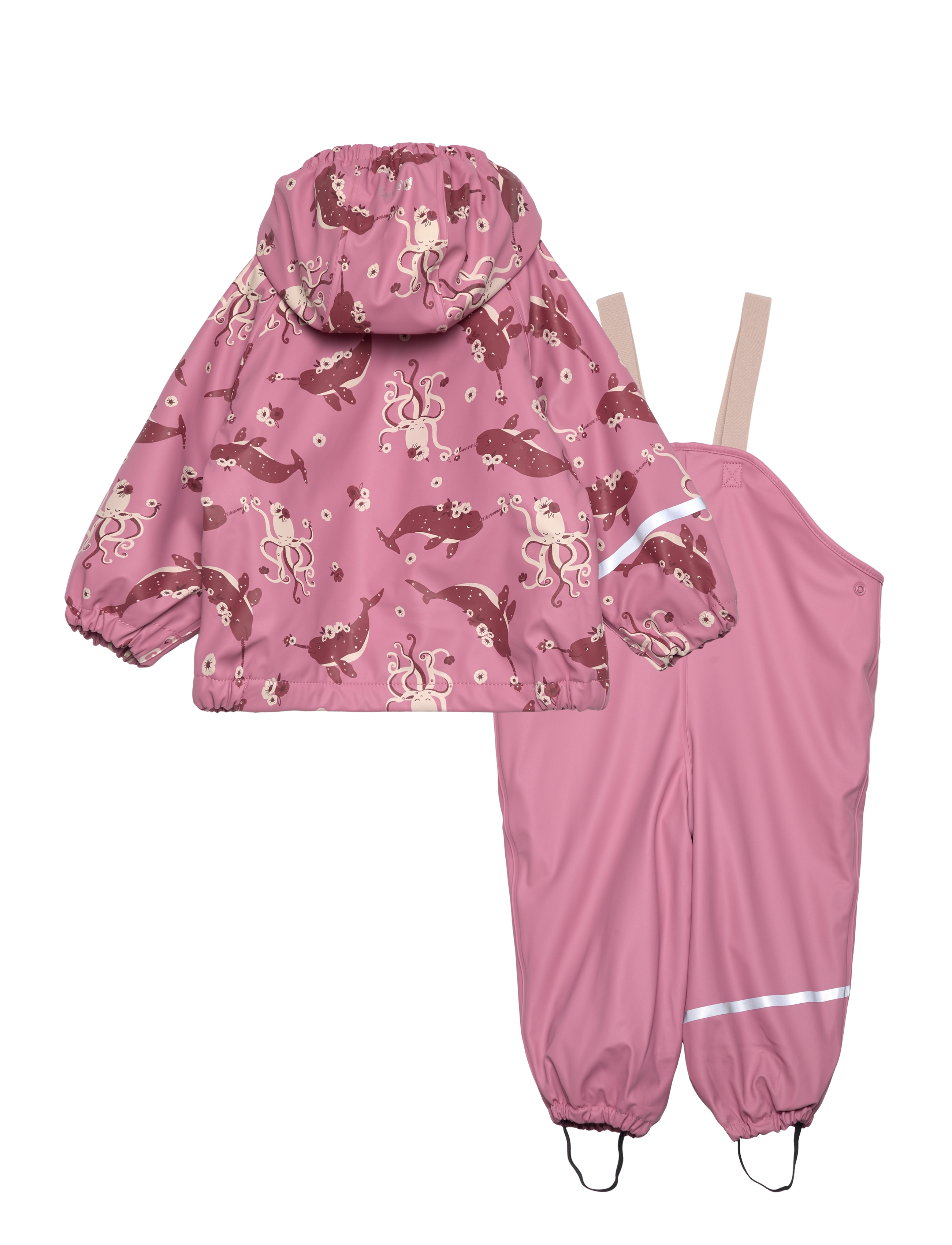 CeLaVi - Rainwear Set - AOP, w. fleece - foxglove - 1