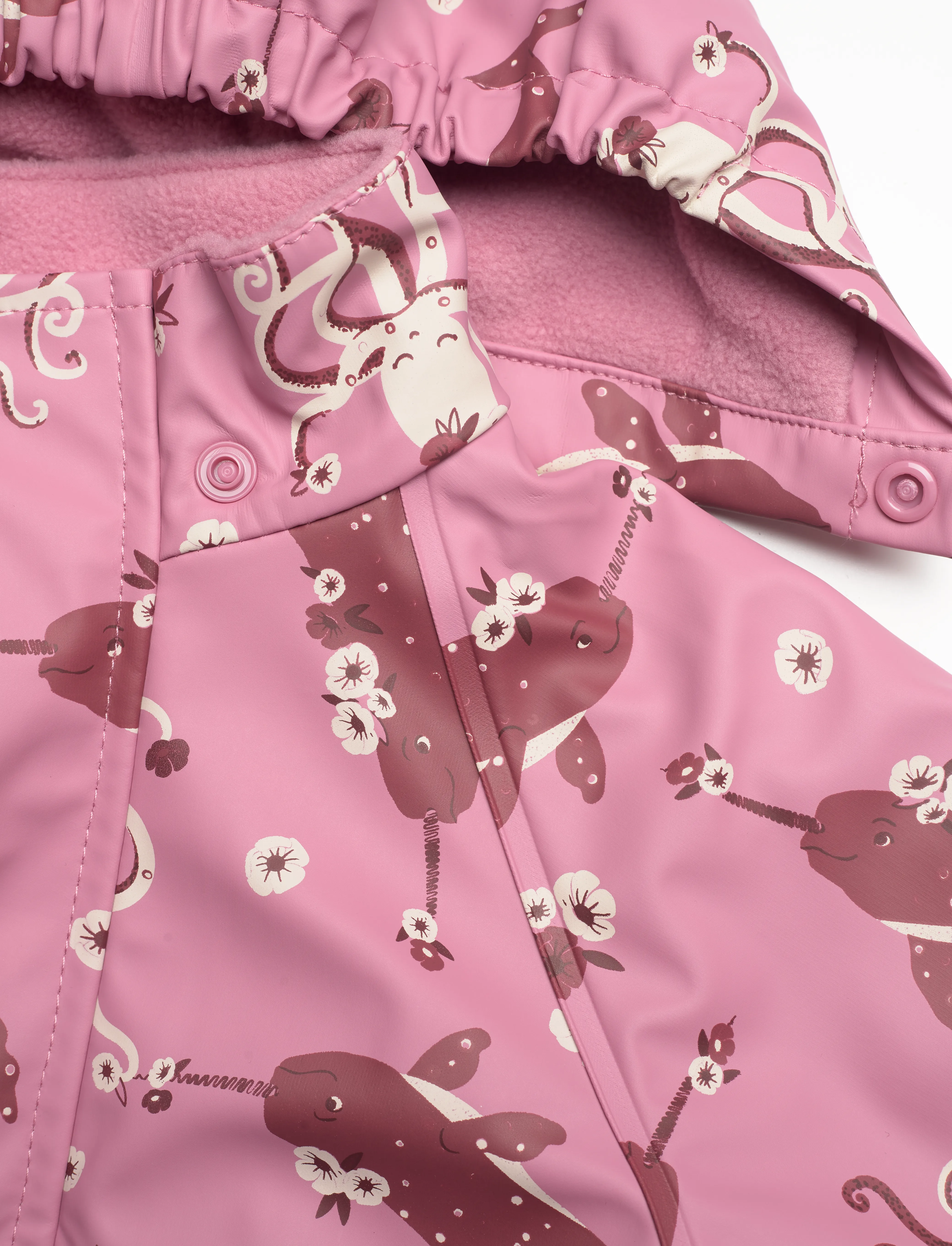 CeLaVi - Rainwear Set - AOP, w. fleece - foxglove - 4