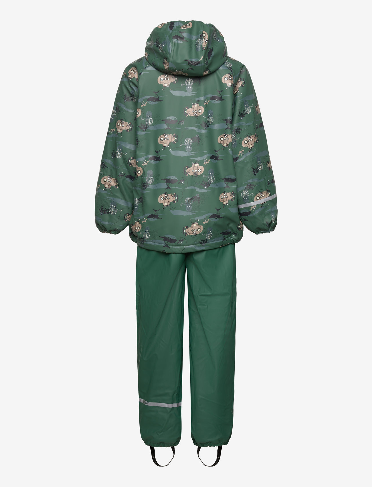 CeLaVi - Rainwear Set - AOP, w. fleece - smoke pine - 1