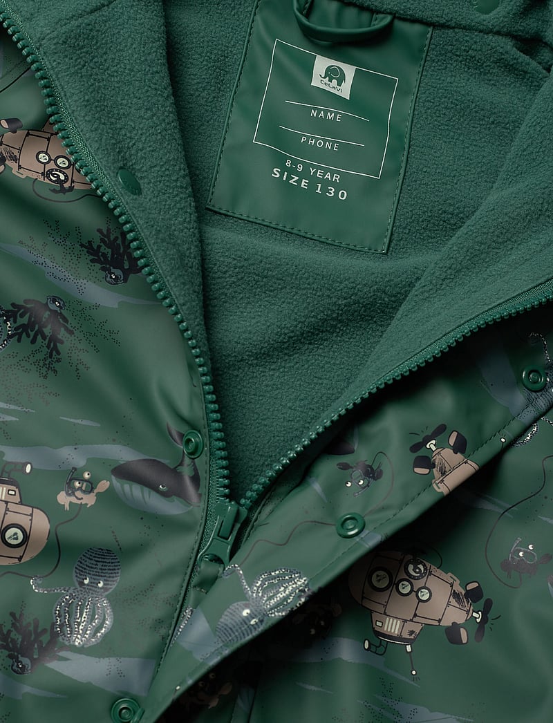 CeLaVi - Rainwear Set - AOP, w. fleece - smoke pine - 4
