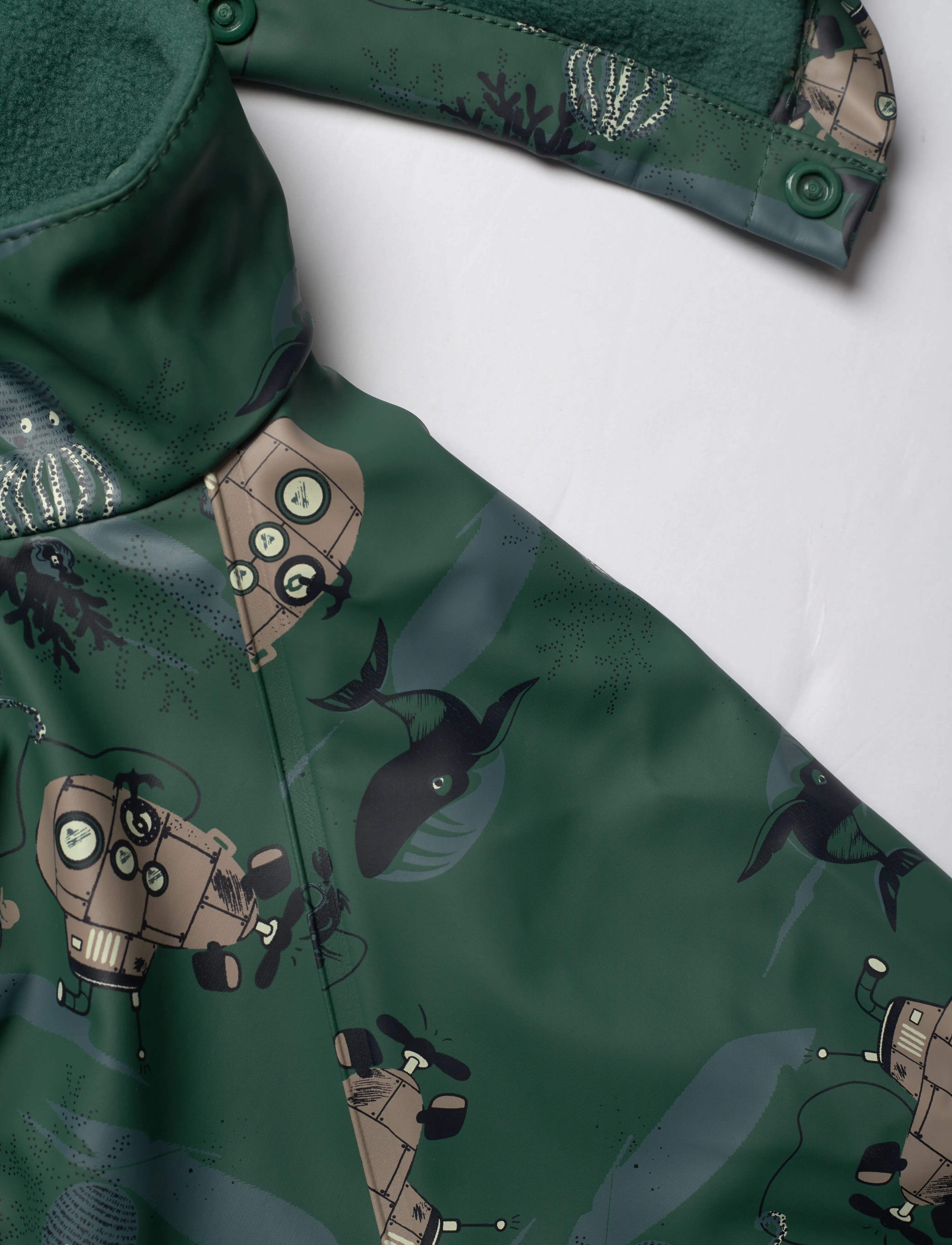 CeLaVi - Rainwear Set - AOP, w. fleece - smoke pine - 5